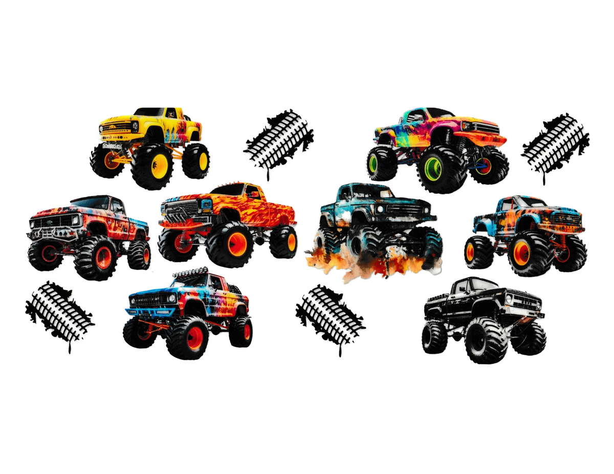 16oz Cup Wraps Monster Truck
