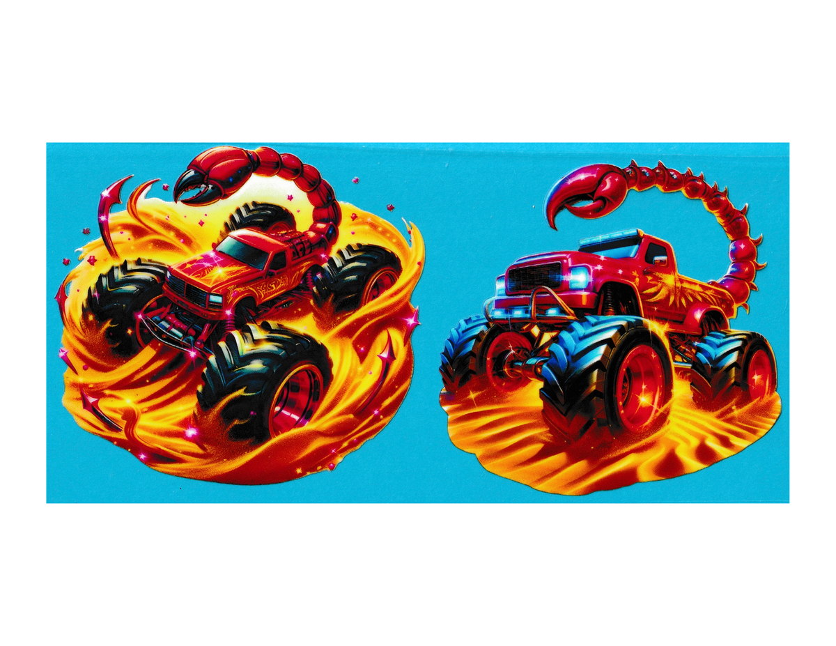 16oz Cup Wrap Scorpion Monster Truck