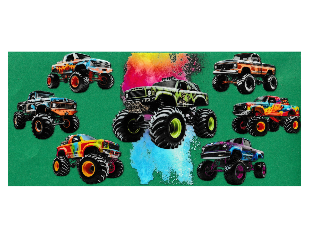 16oz Cup Wraps Monster Truck