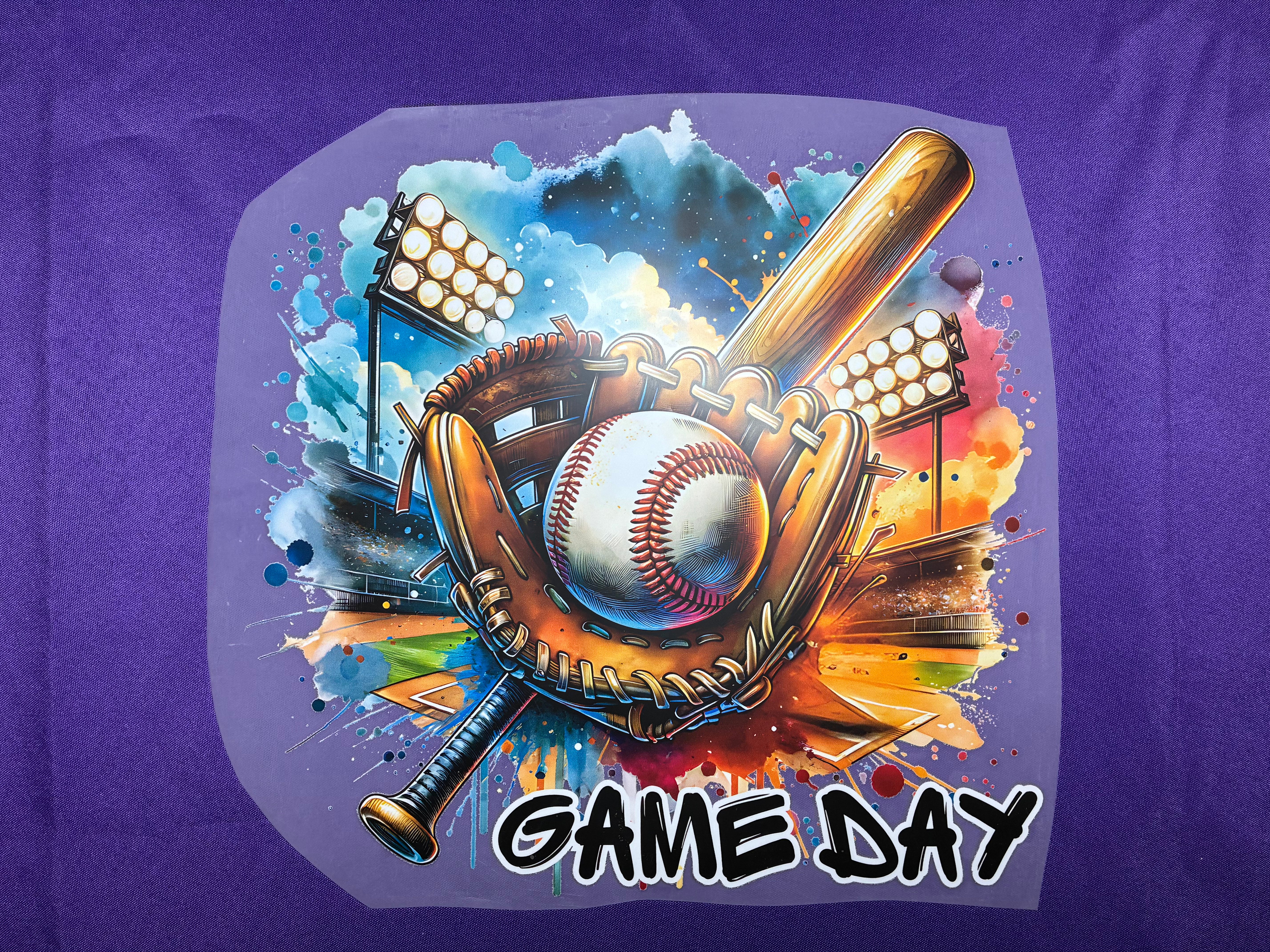 Baseball Game Day Shirt Transfer