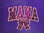 Purple Mama with Bow Sequin Patch