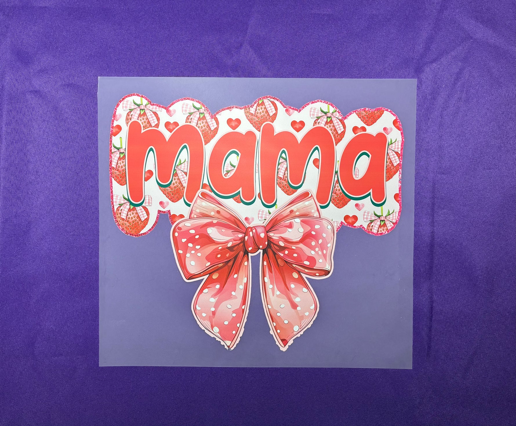 Strawberry and Bow Mama Shirt Transfer