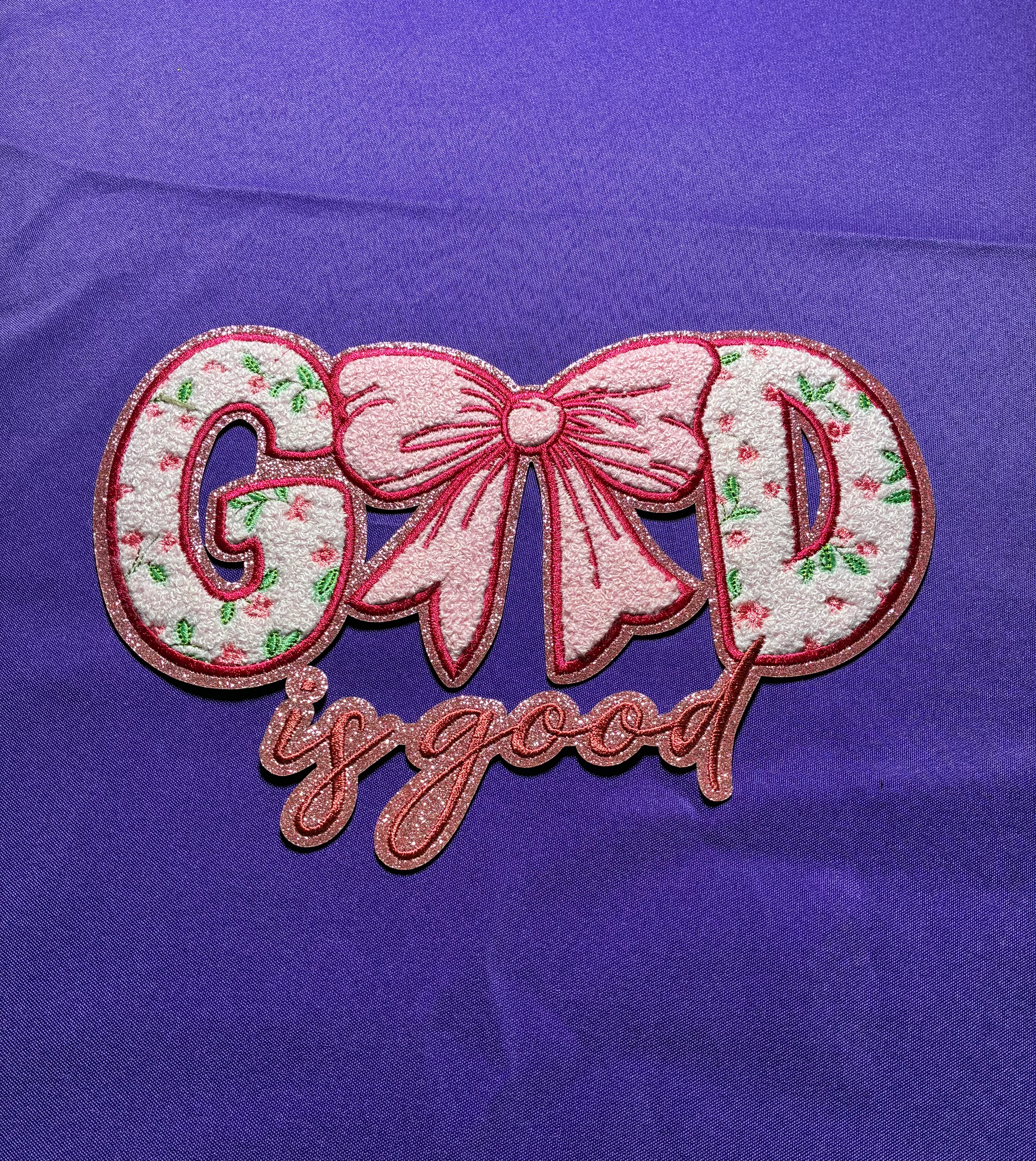 God is Good Chenille Patch Smaller