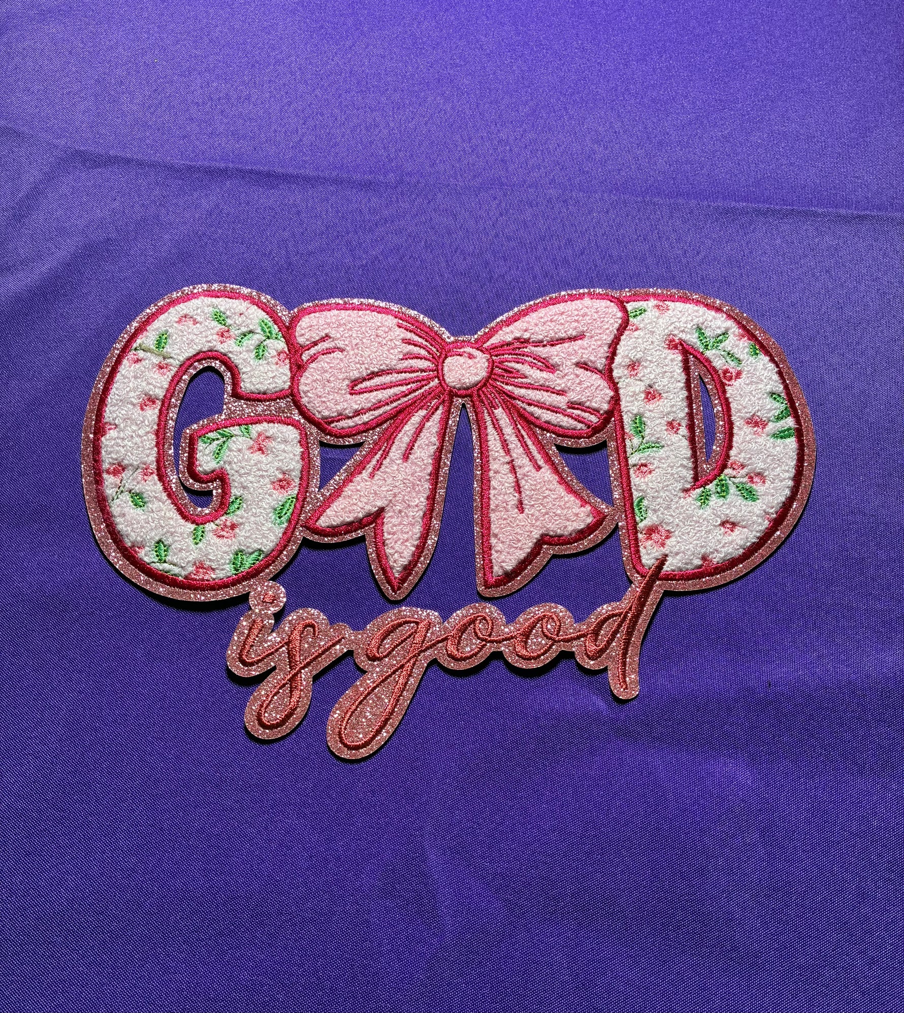 God is Good Chenille Patch Smaller