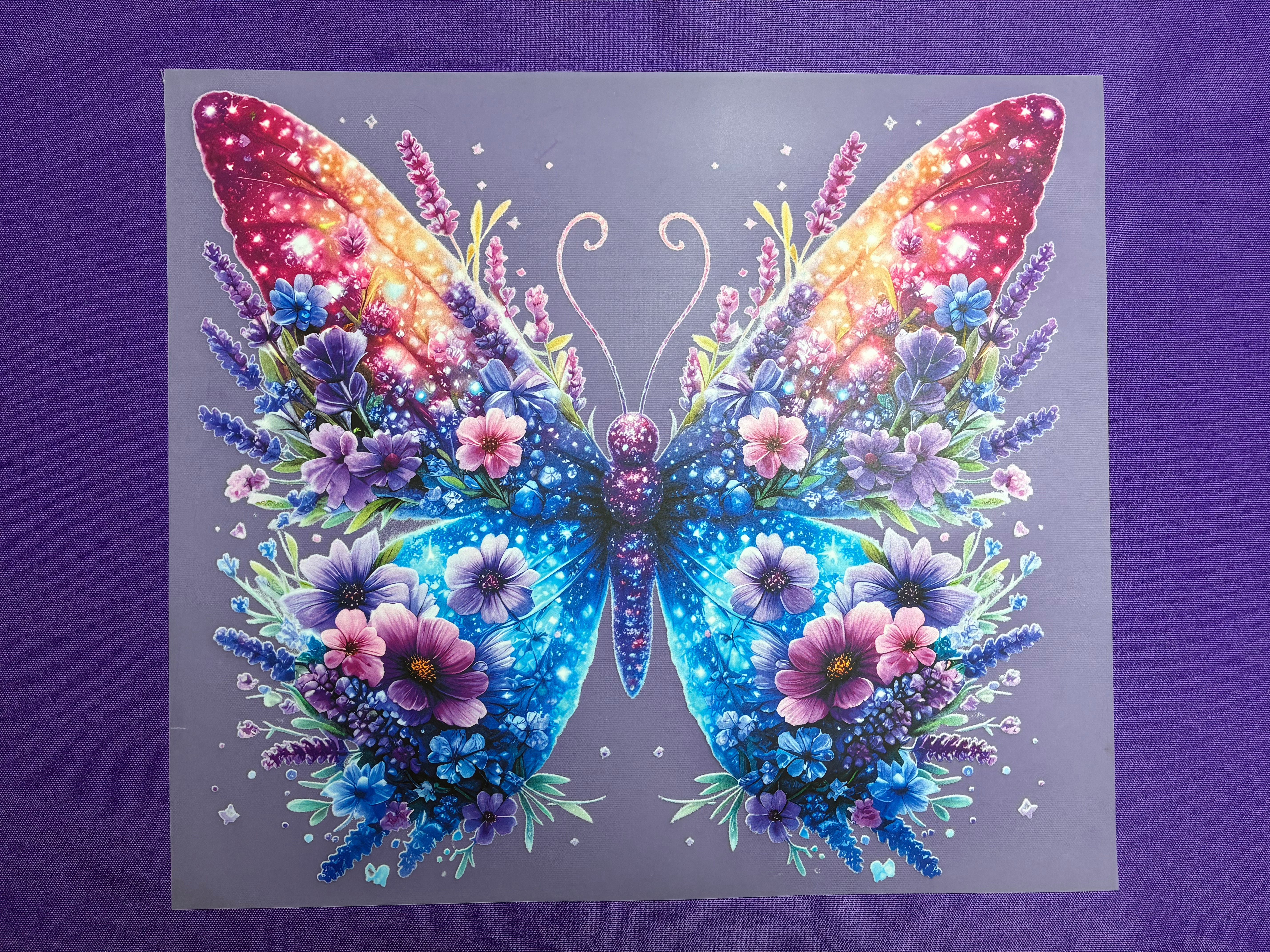 Floral Butterfly Shirt Transfers