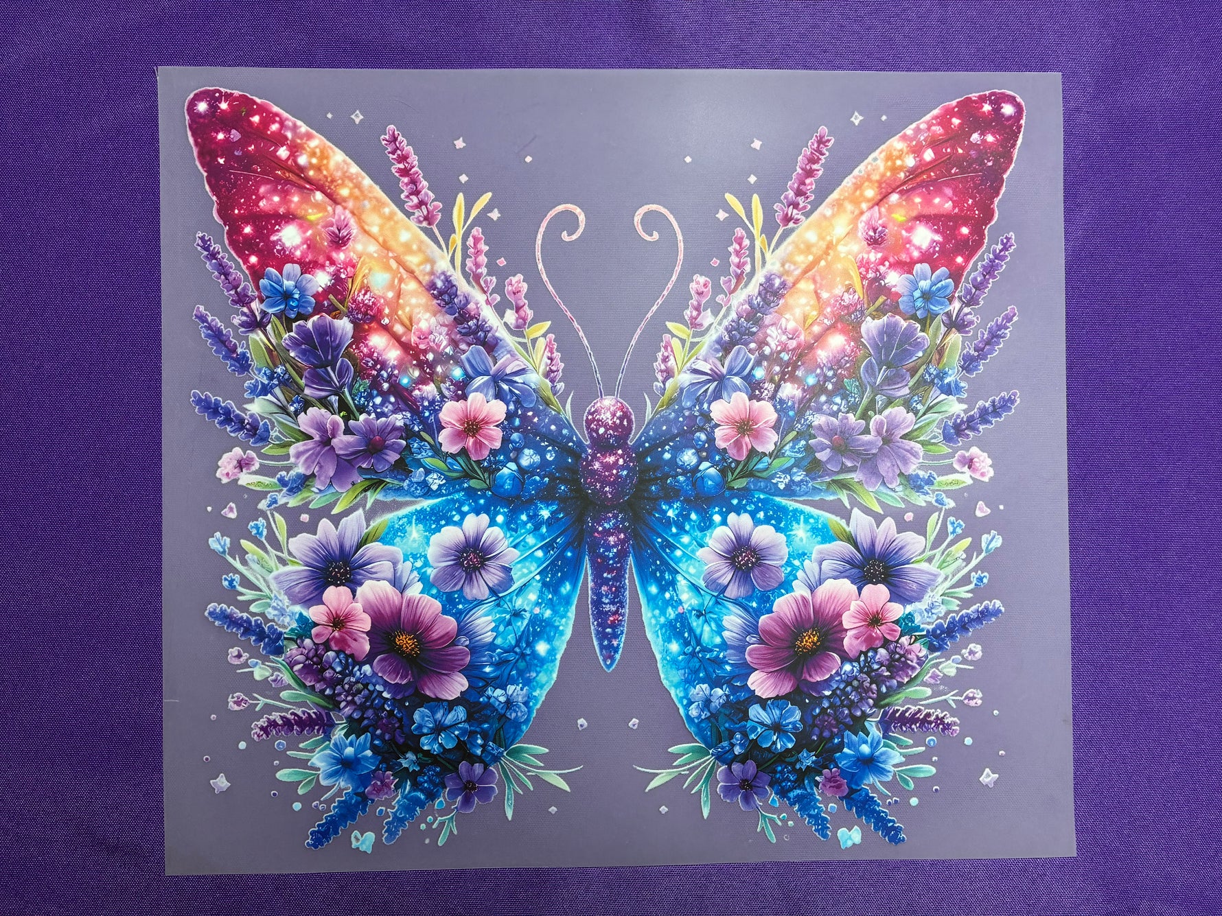 Floral Butterfly Shirt Transfers