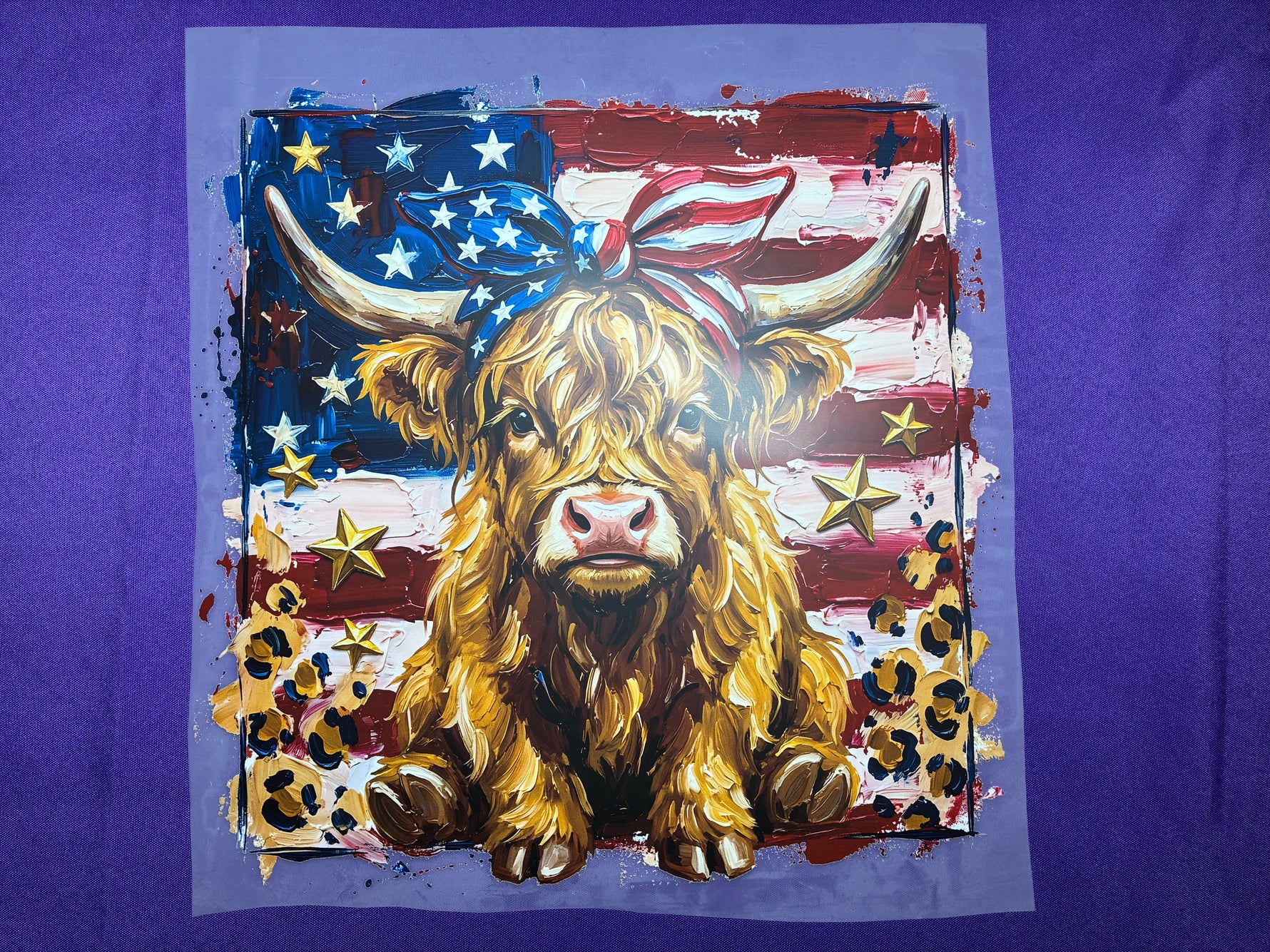 USA Cow Shirt Transfer