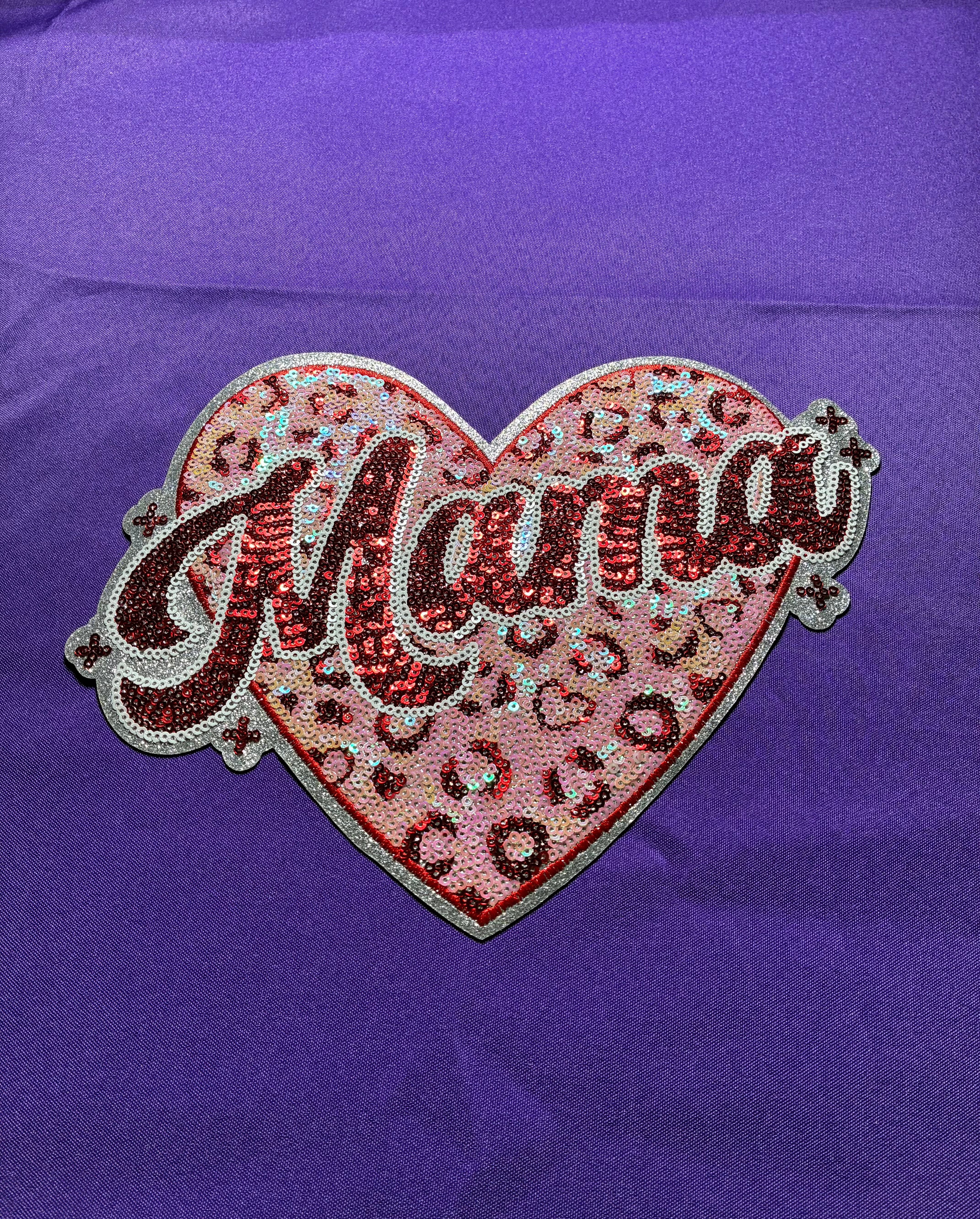 Mama Heart Sequins