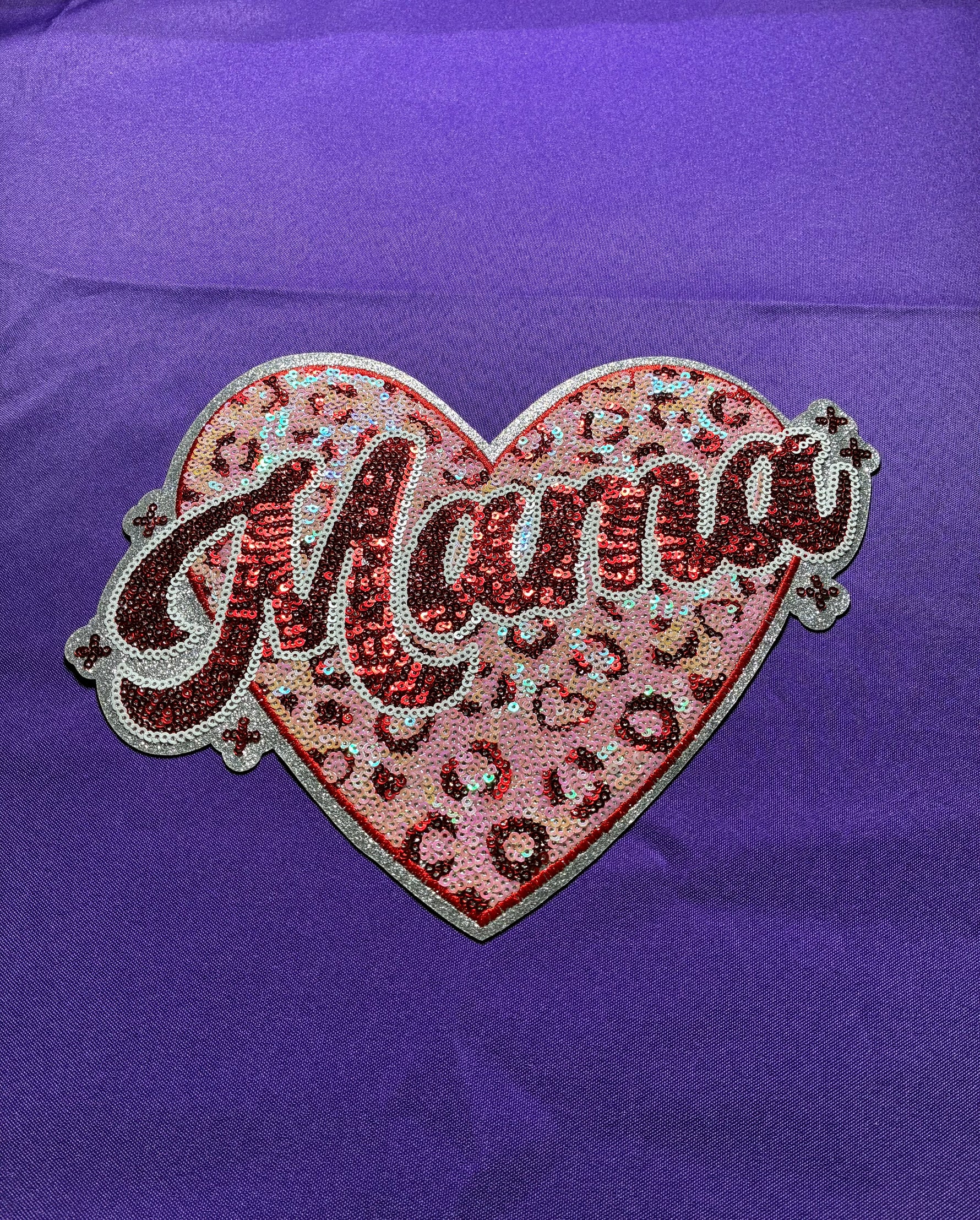 Mama Heart Sequins
