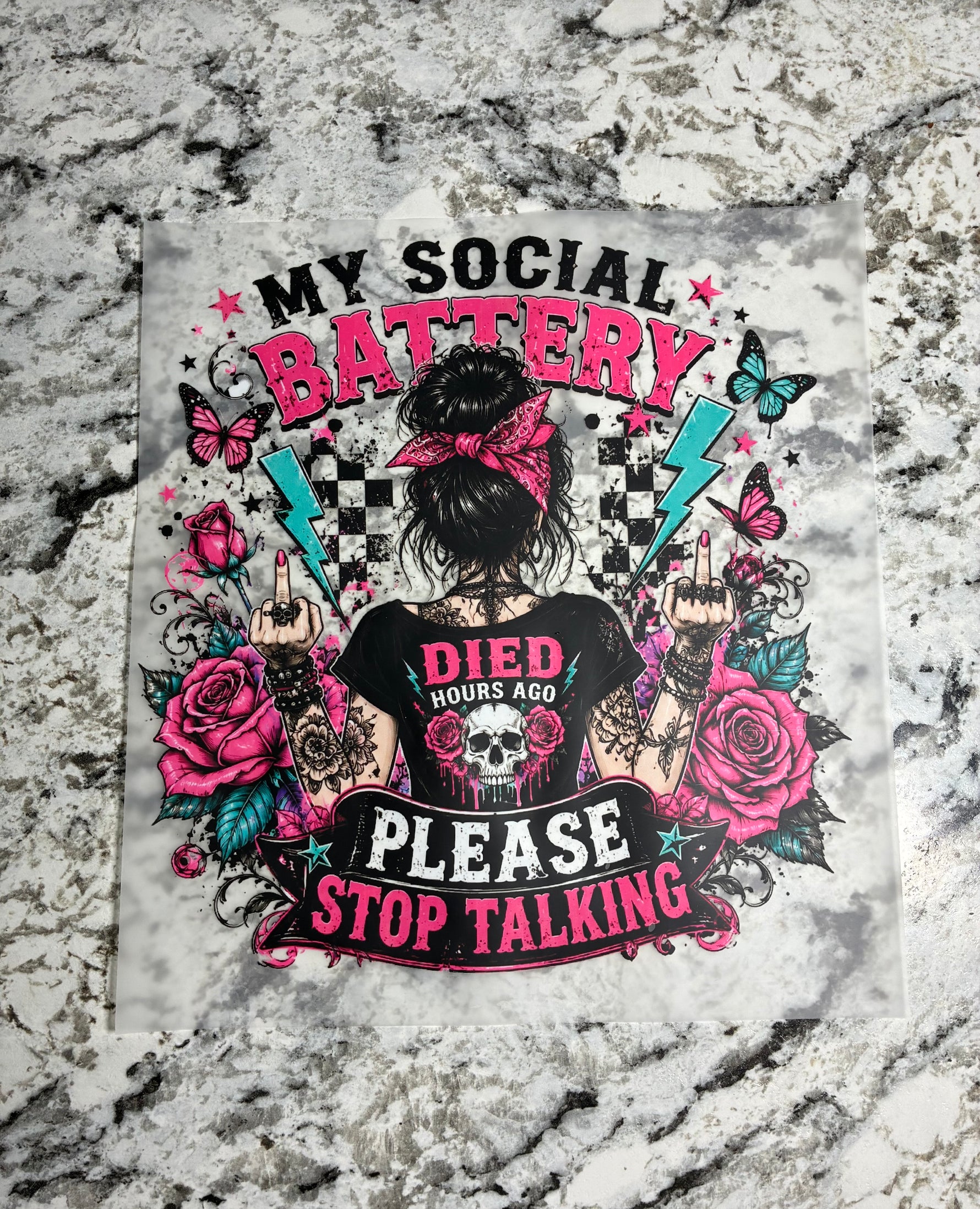 Social Battery Shirt Transfer