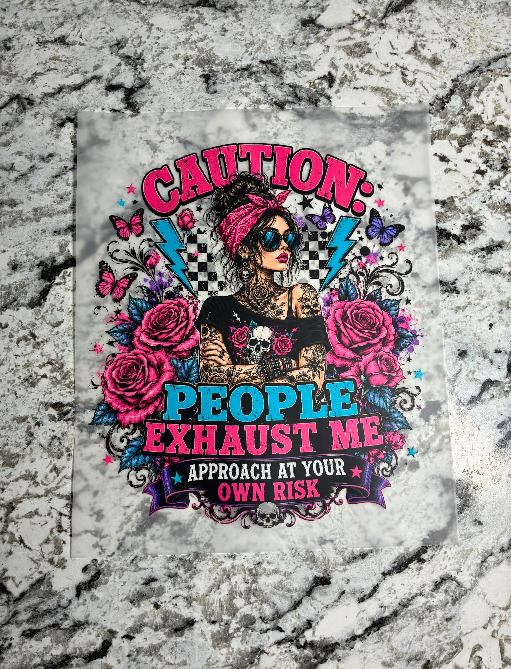 People Exhaust Me Shirt Transfer