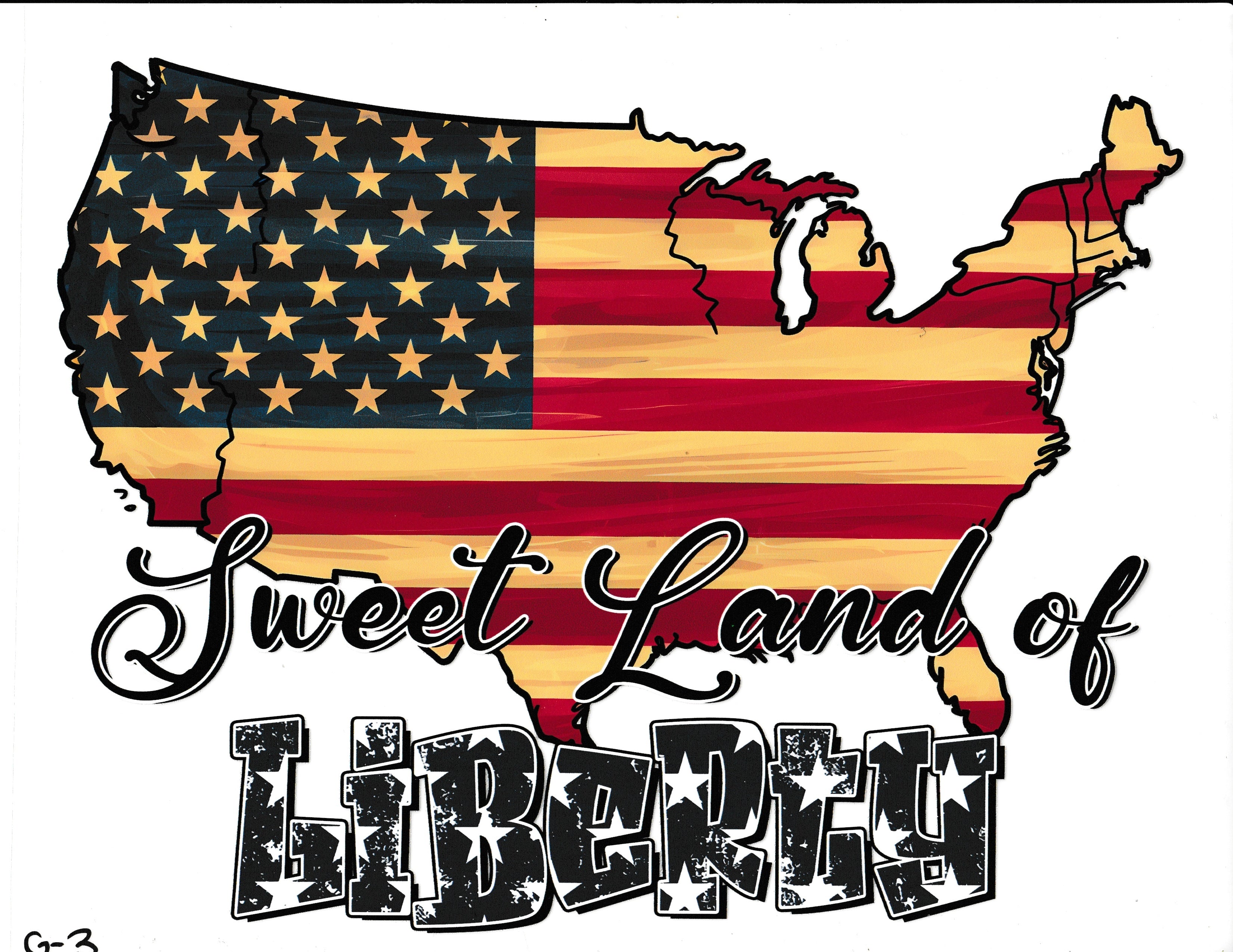 Sweet Land of Liberty #3 DTF Transfer
