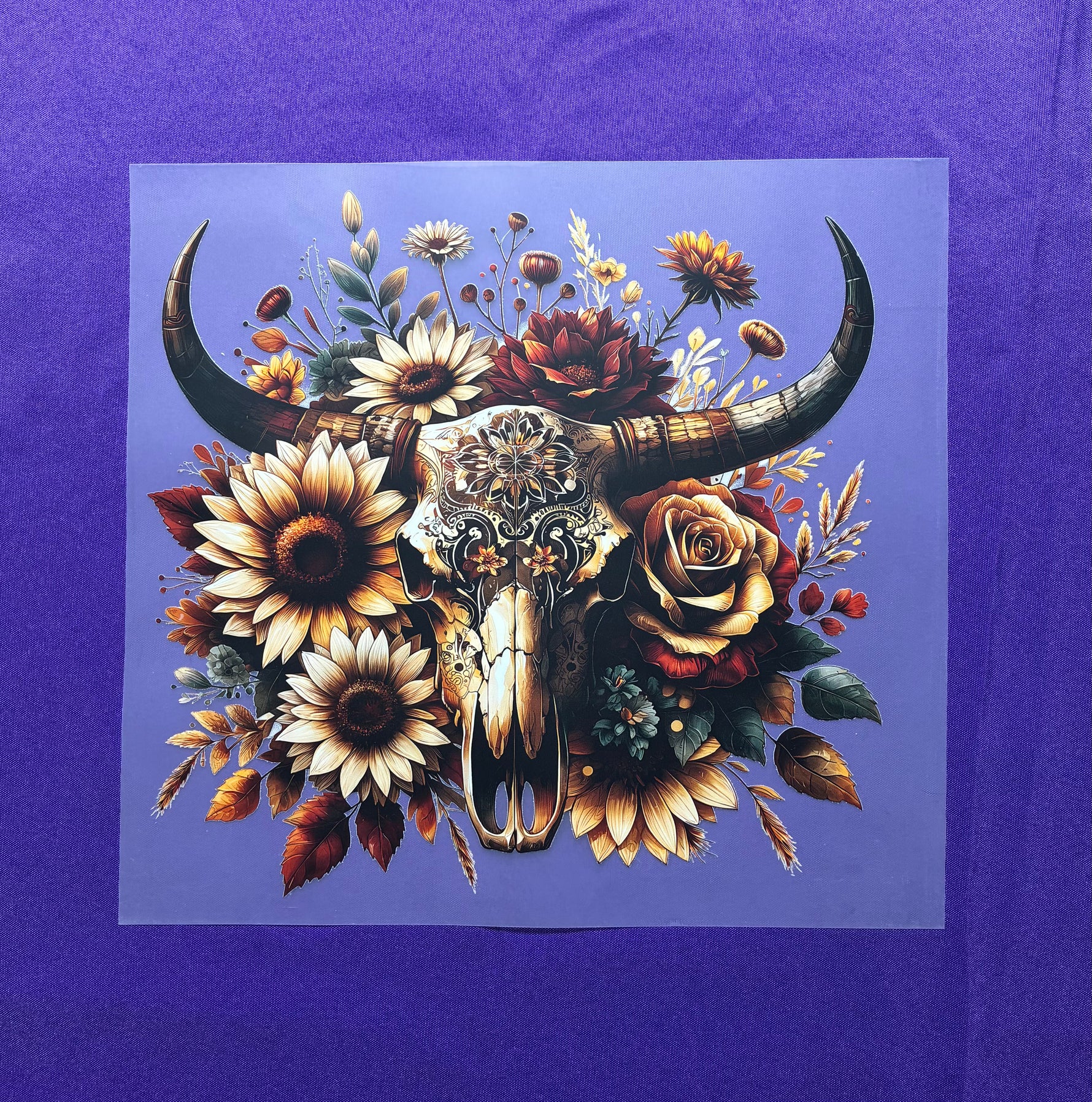Cow Skull Shirt Transfers