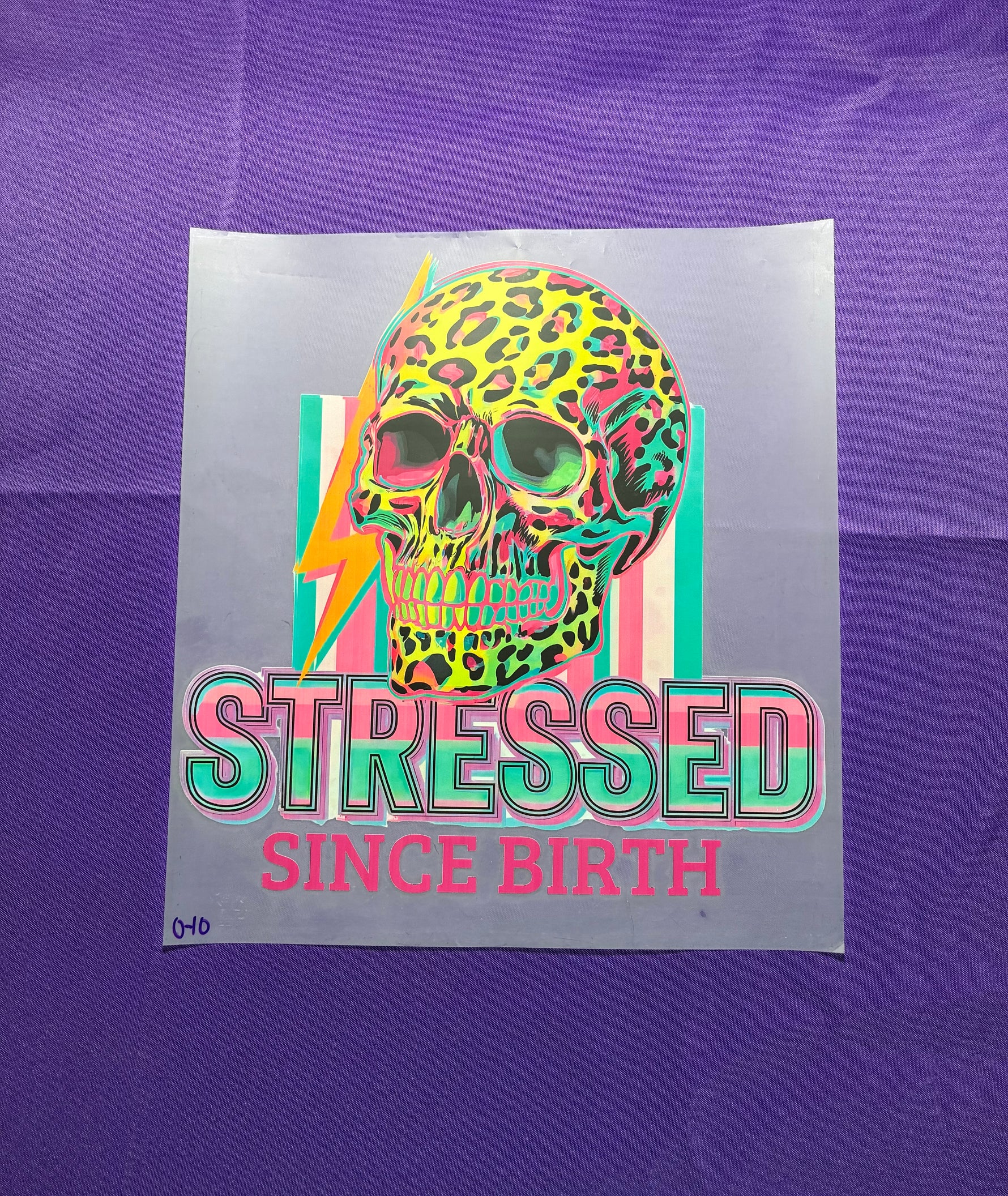 Stressed #10 Shirt Transfer