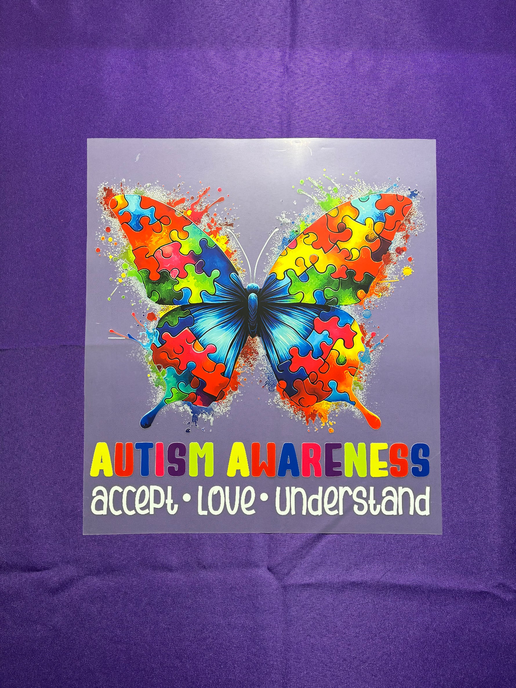 Autism Awareness Butterfly Shirt Transfer