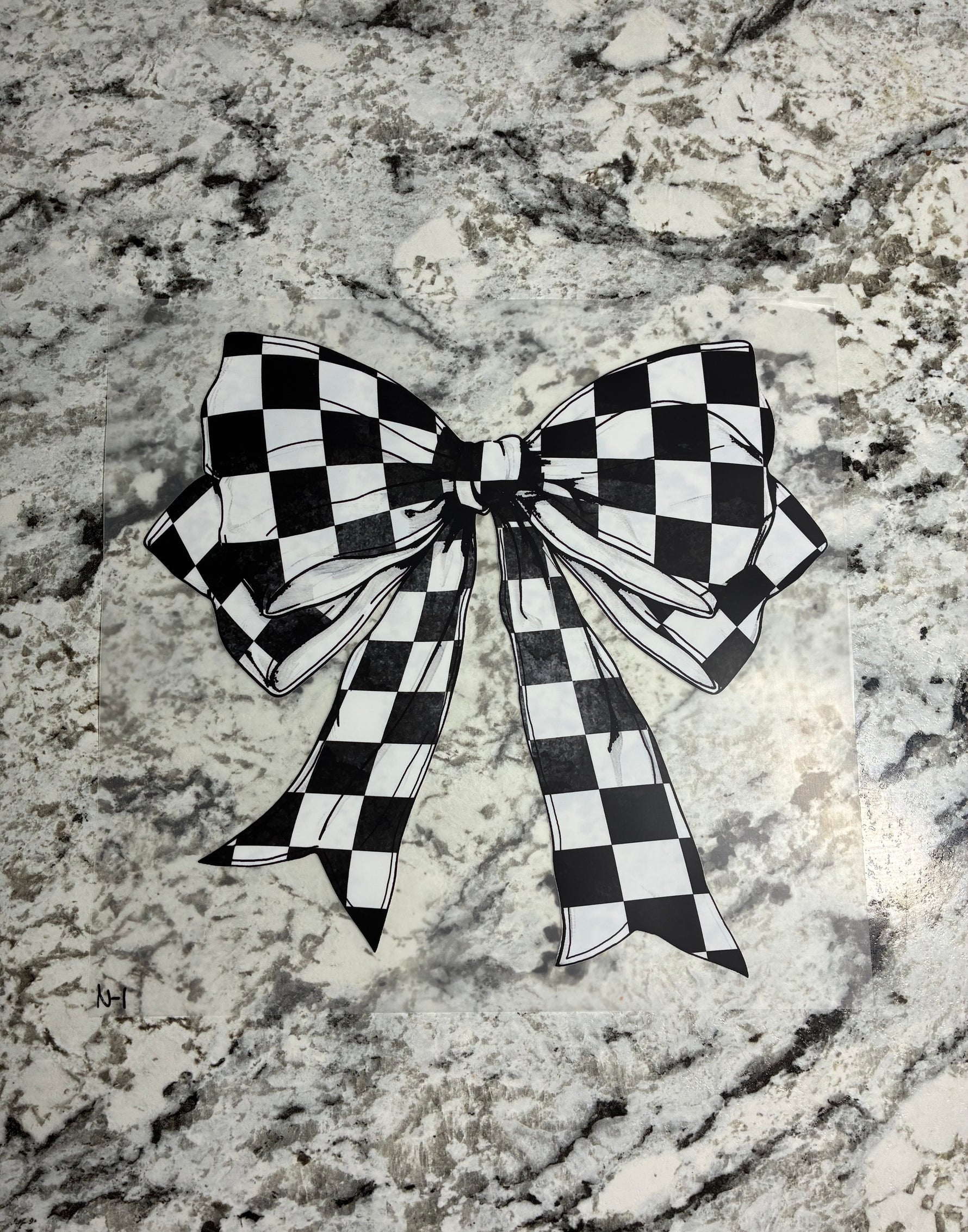 Checkered Bow #1 Shirt Transfers
