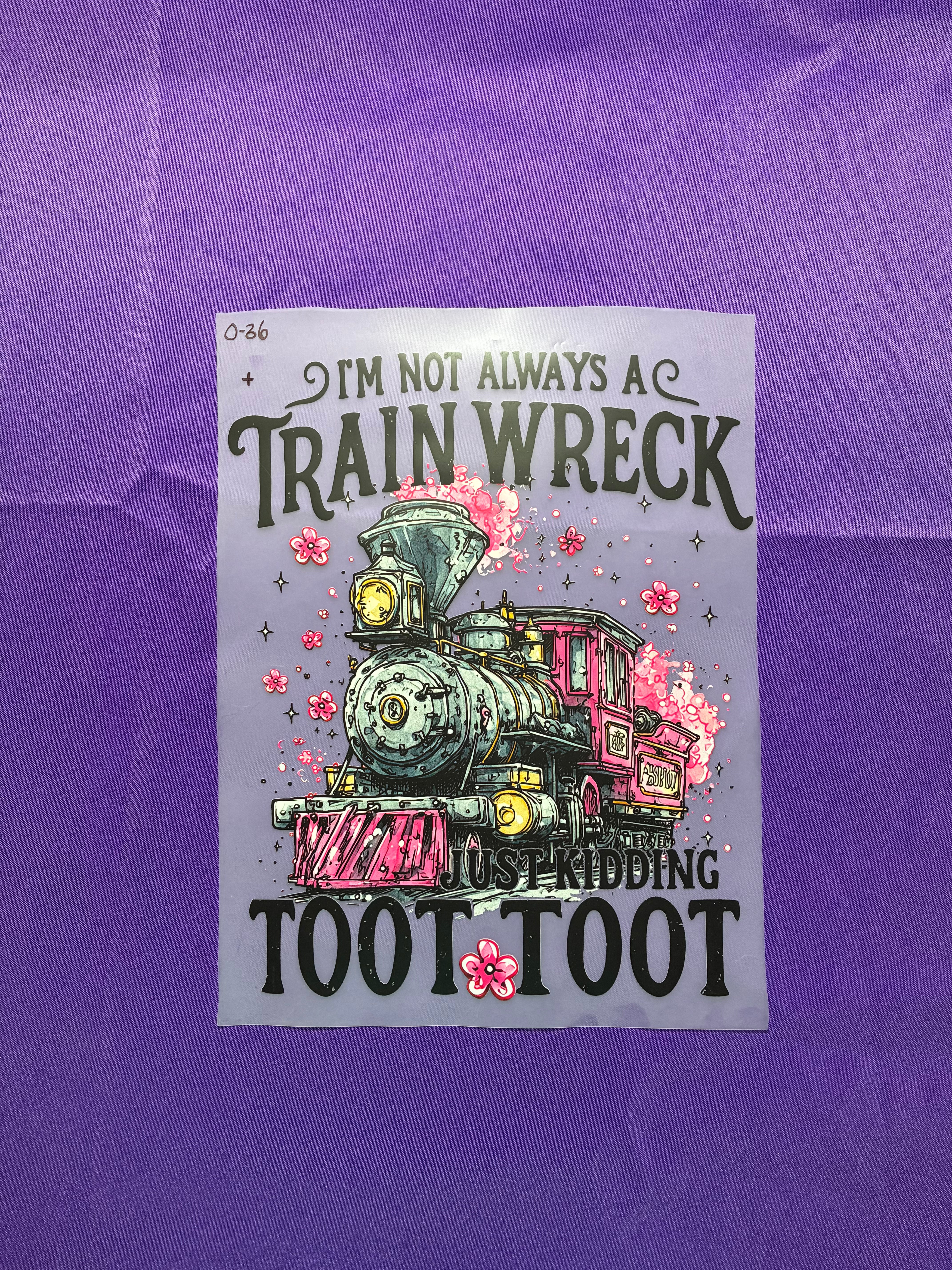 Toot Toot #36 Shirt Transfer