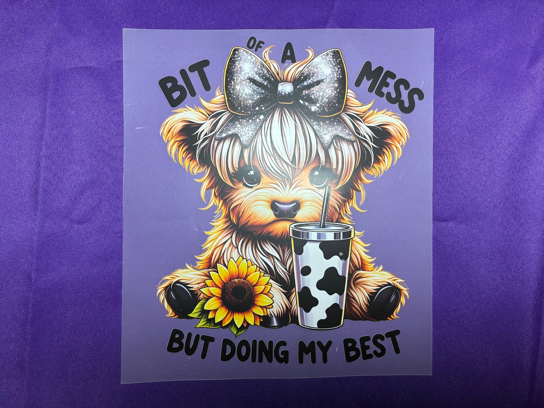 Bit of a Mess Cow Shirt Transfers