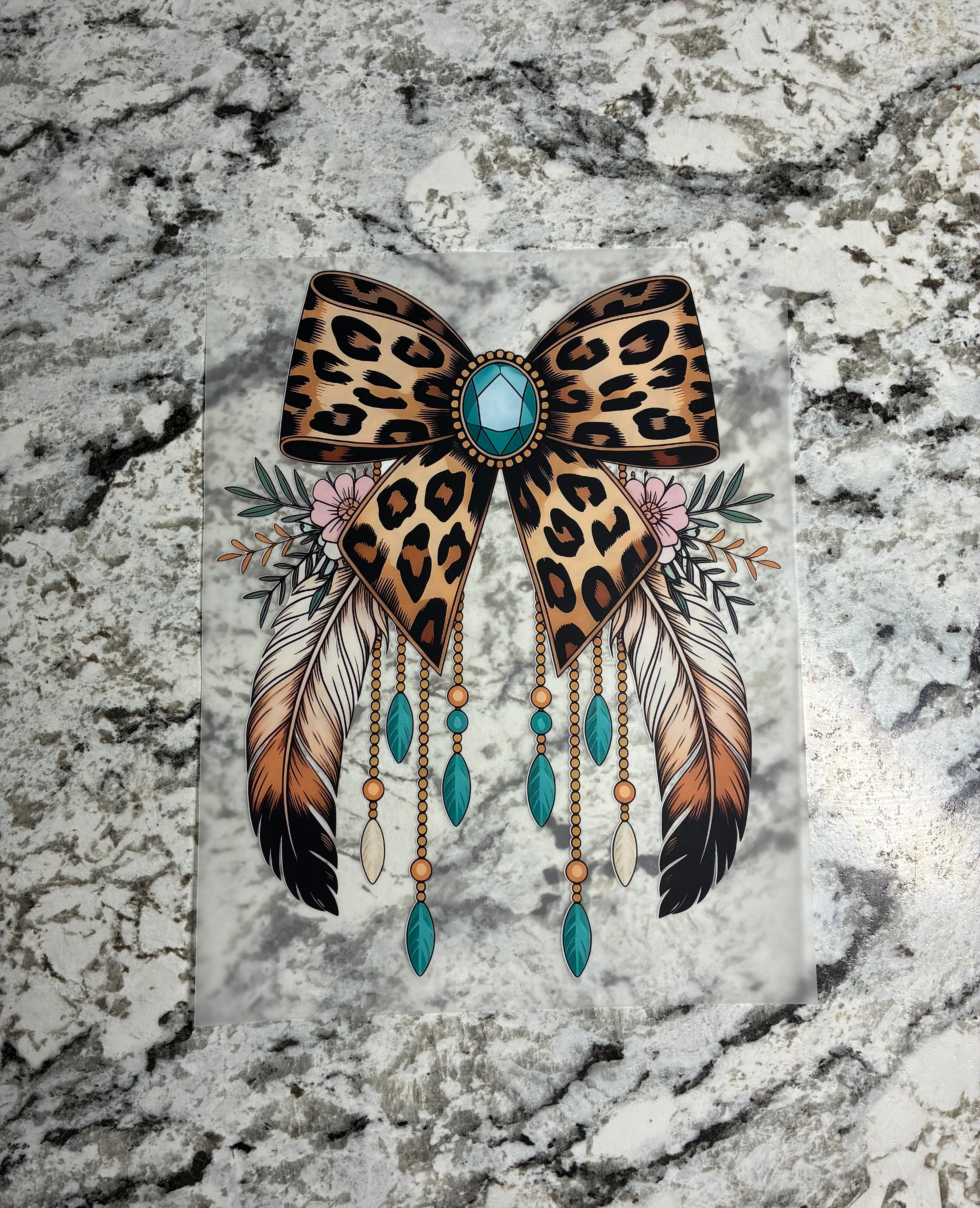 Leopard Bow Shirt Transfer