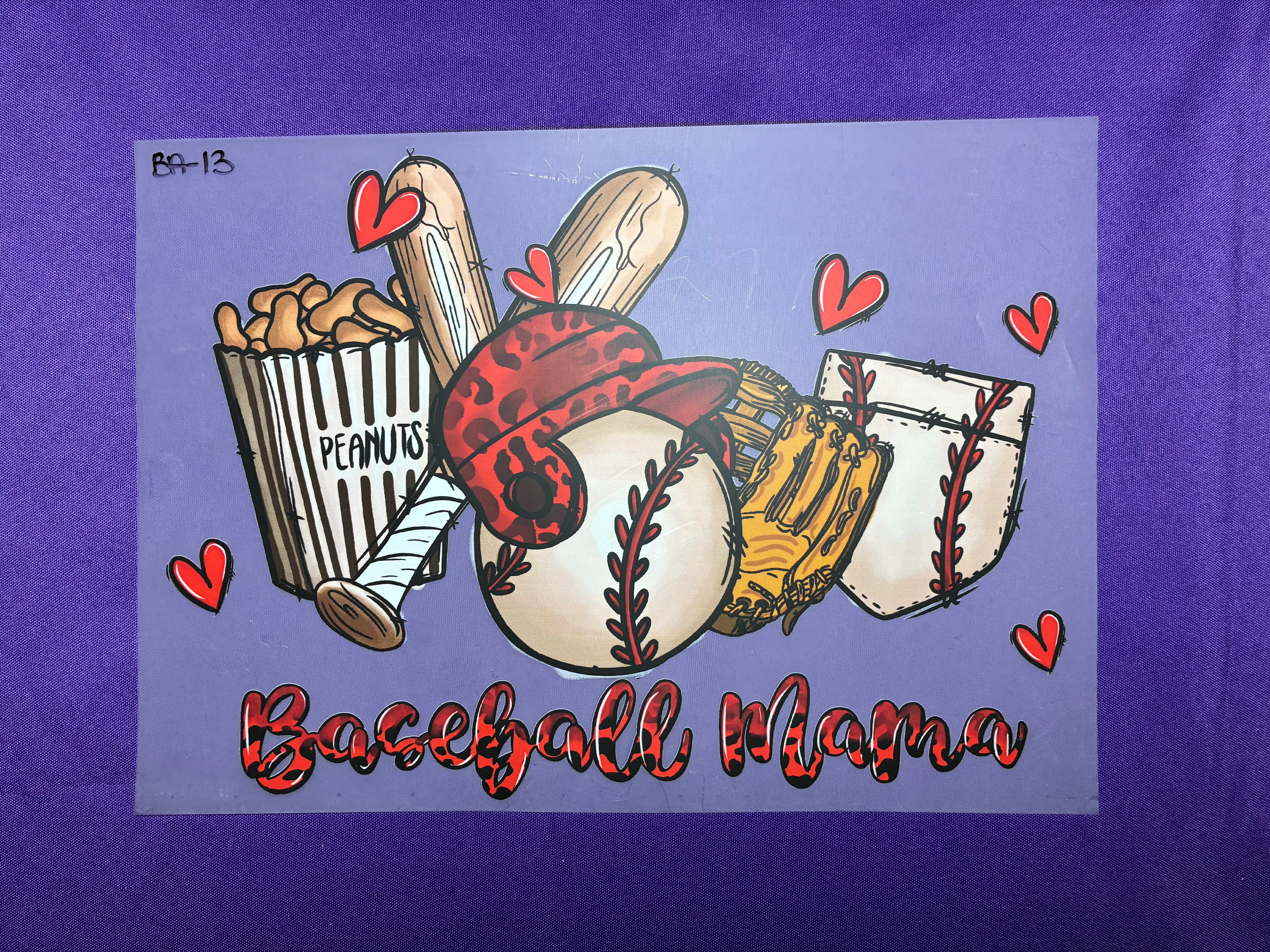 Baseball Mama Shirt Transfer