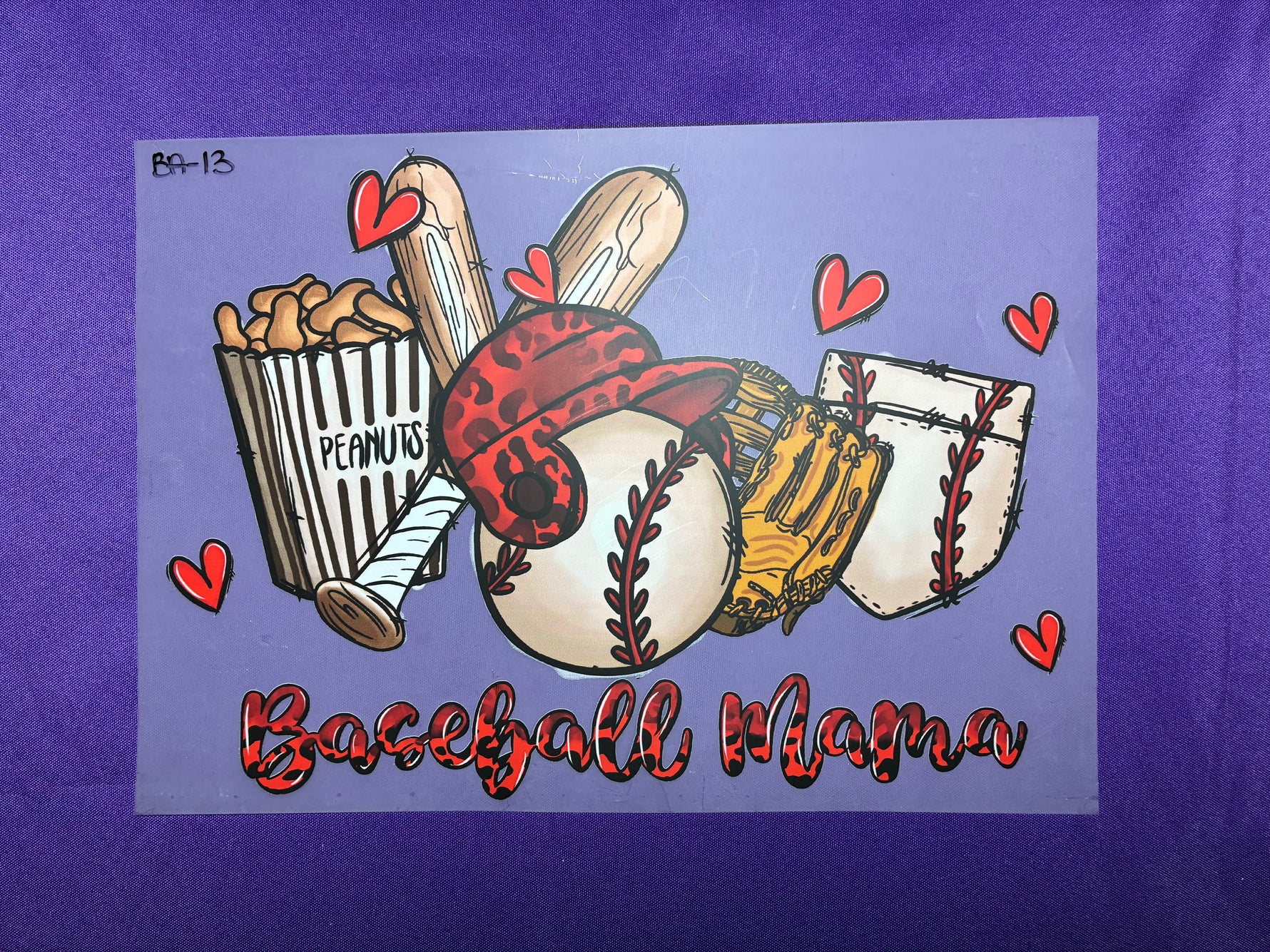 Baseball Mama Shirt Transfer