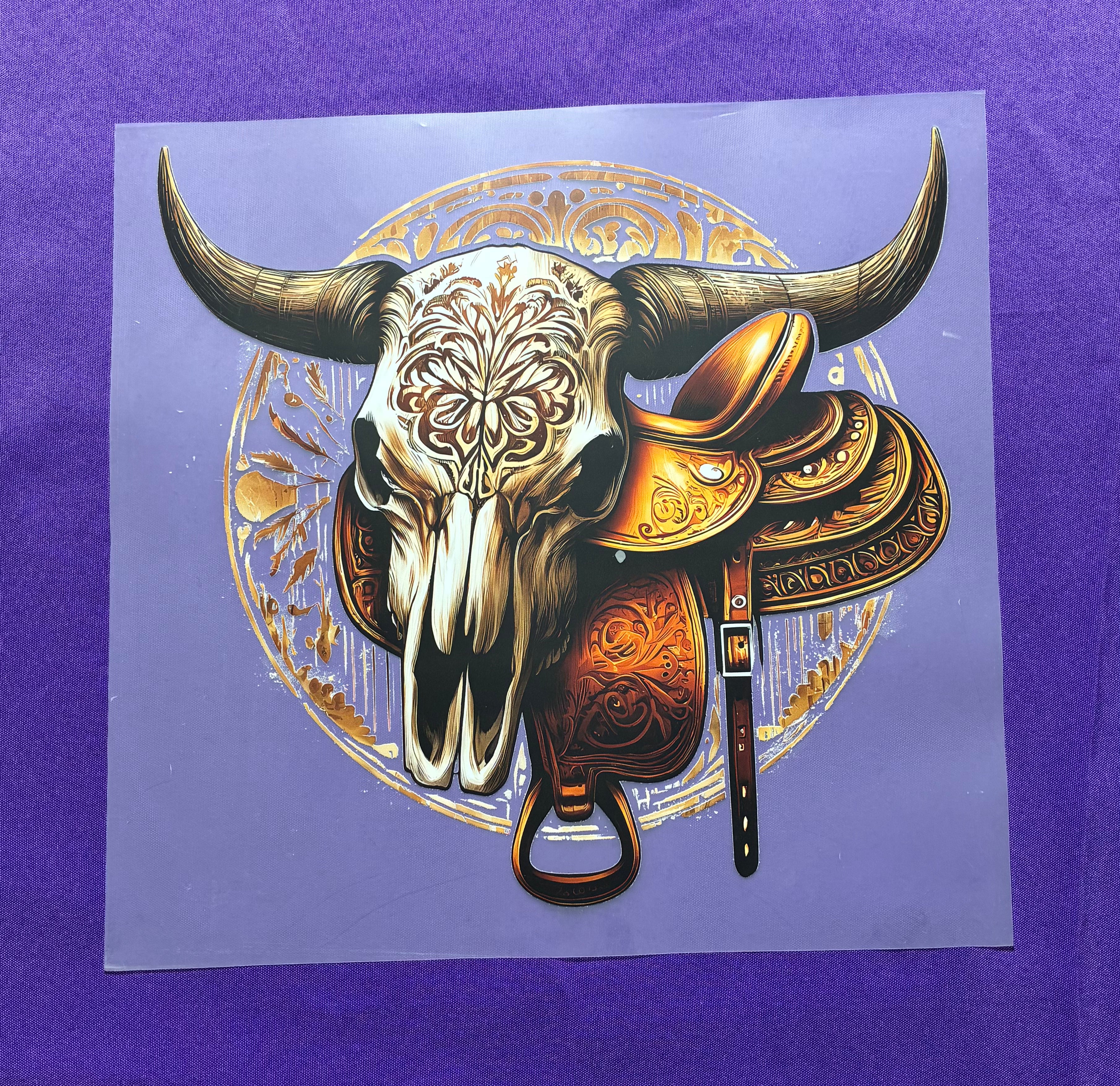Cow Skull + Saddle Shirt Transfers