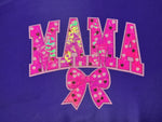 Hot Pink Mama with Bow Sequin Patch
