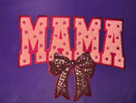 Mama Dark Pink Sequin and Chenille Patch