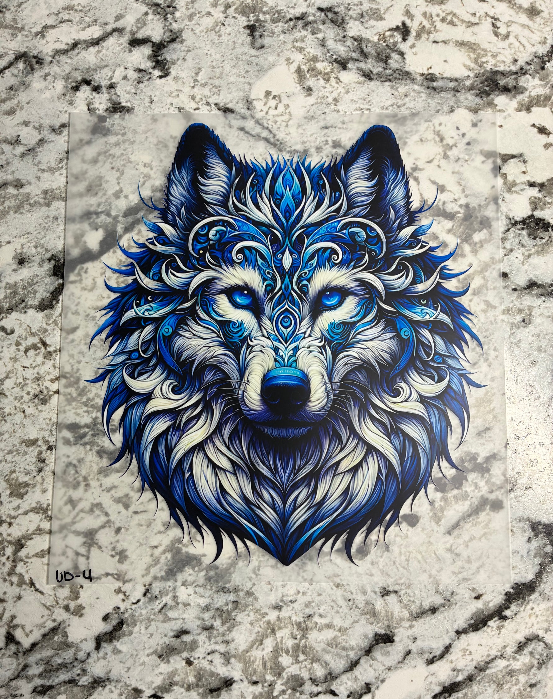 Blue Wolf  Head Shirt Transfers