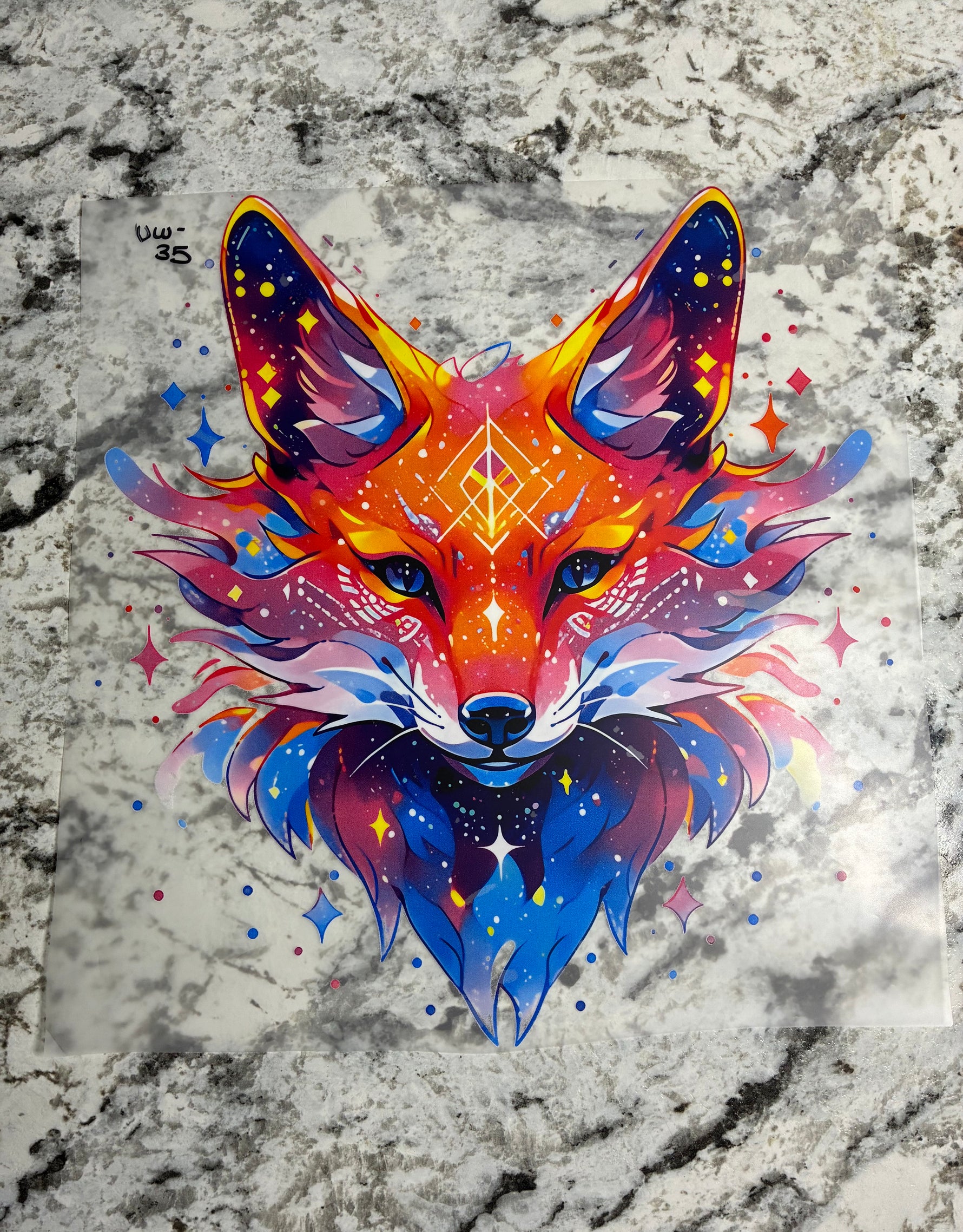 Colorful Fox Shirt Transfers