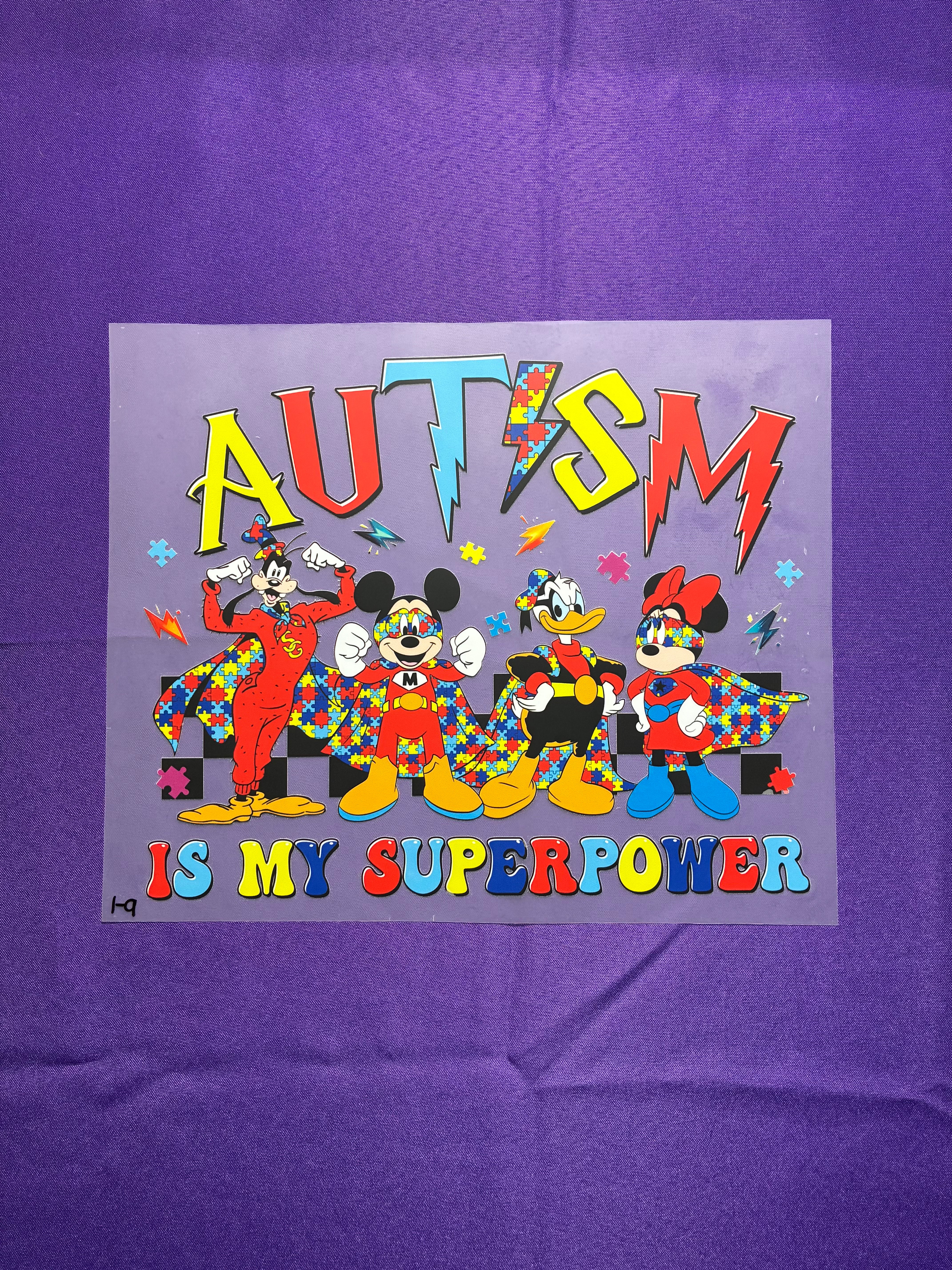 Autism Awareness + Cartoons Shirt Transfer