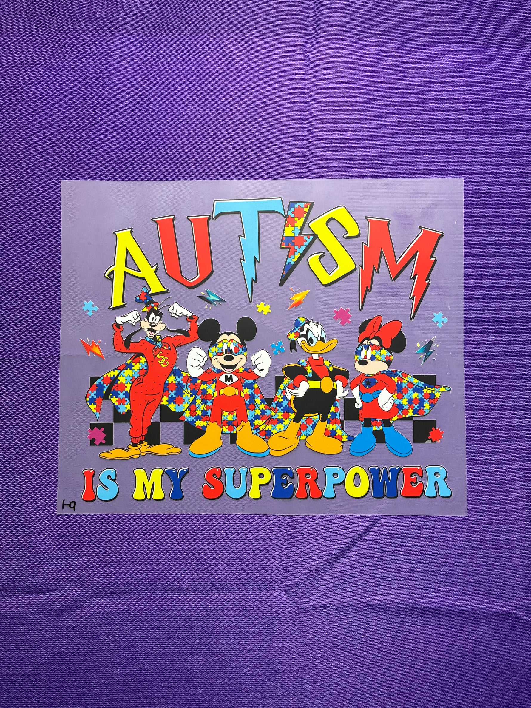 Autism Awareness + Cartoons Shirt Transfer