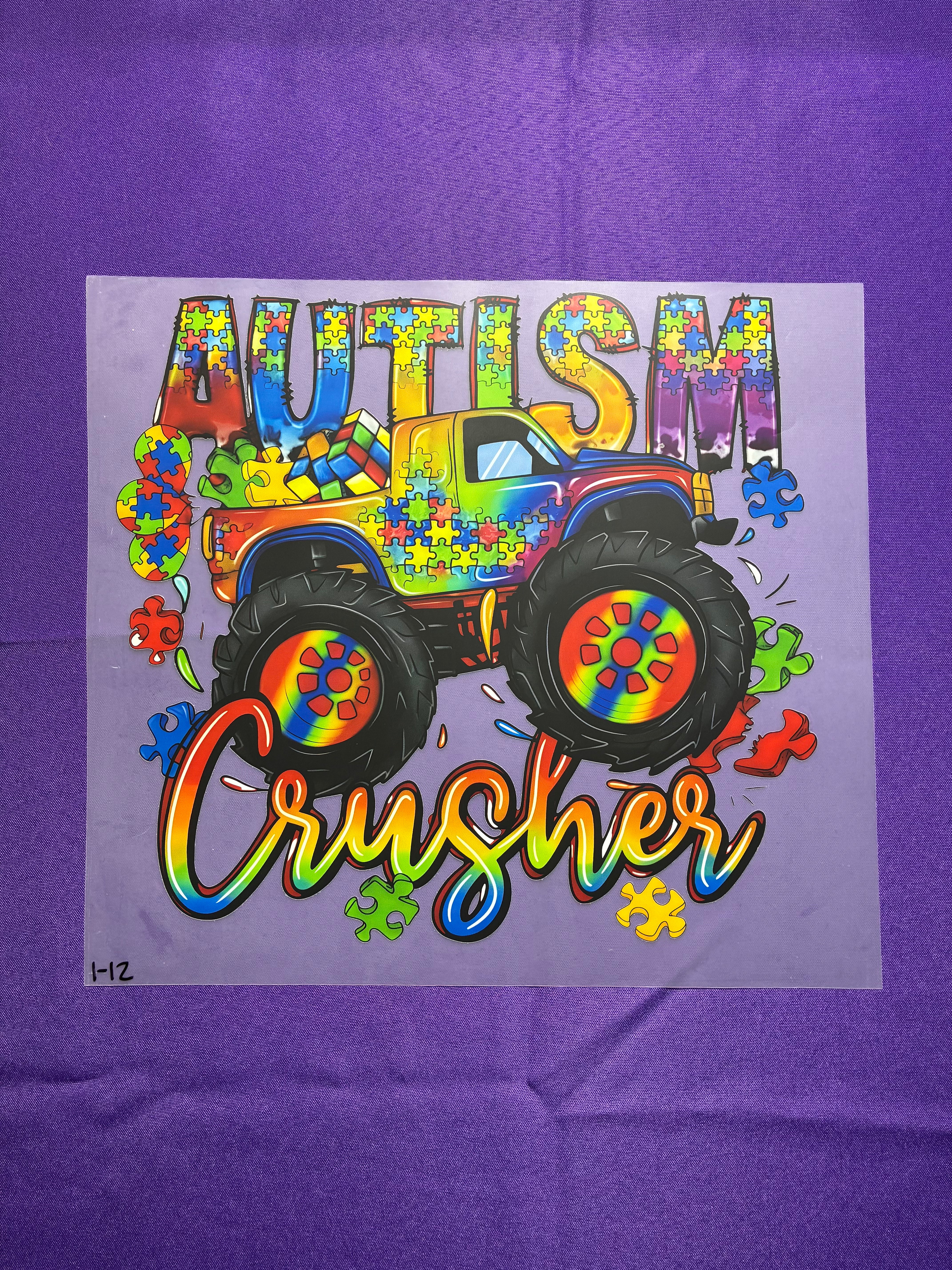 Autism Awareness Crusher Shirt Transfer