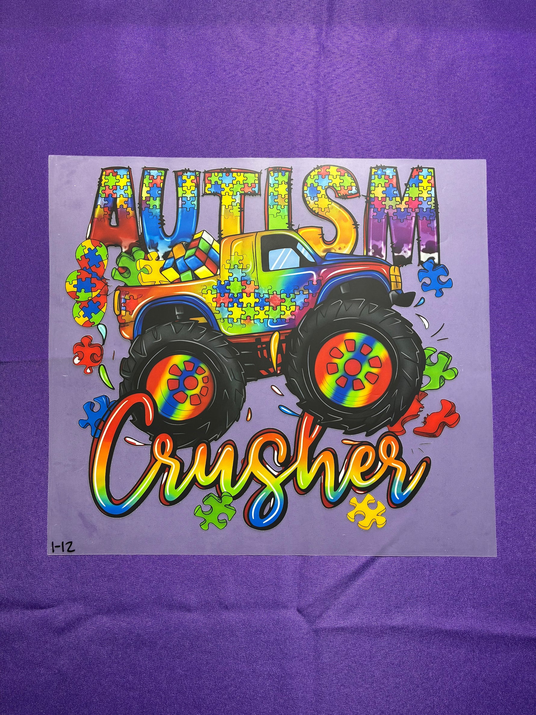 Autism Awareness Crusher Shirt Transfer