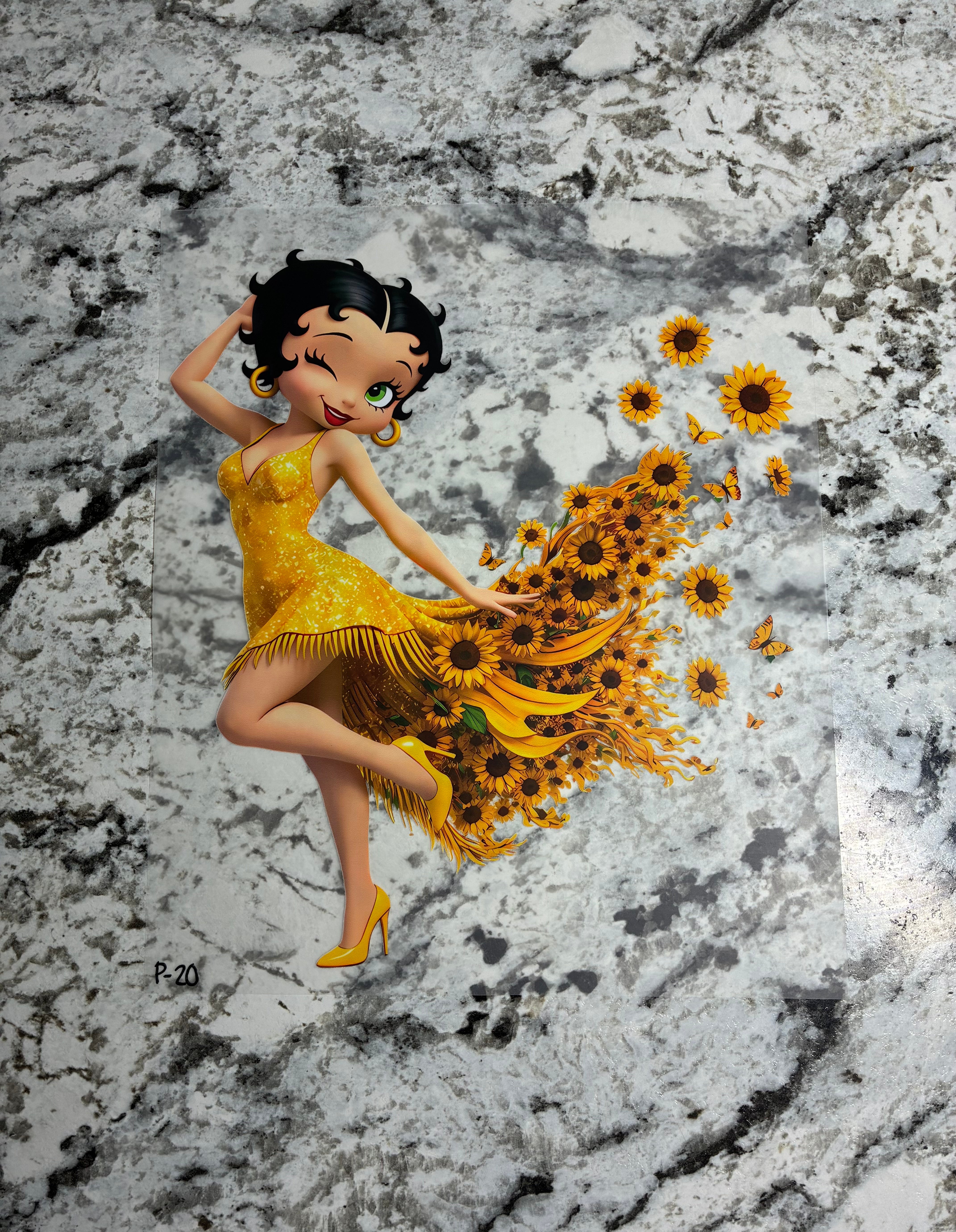 Betty with Sunflowers Shirt Transfer