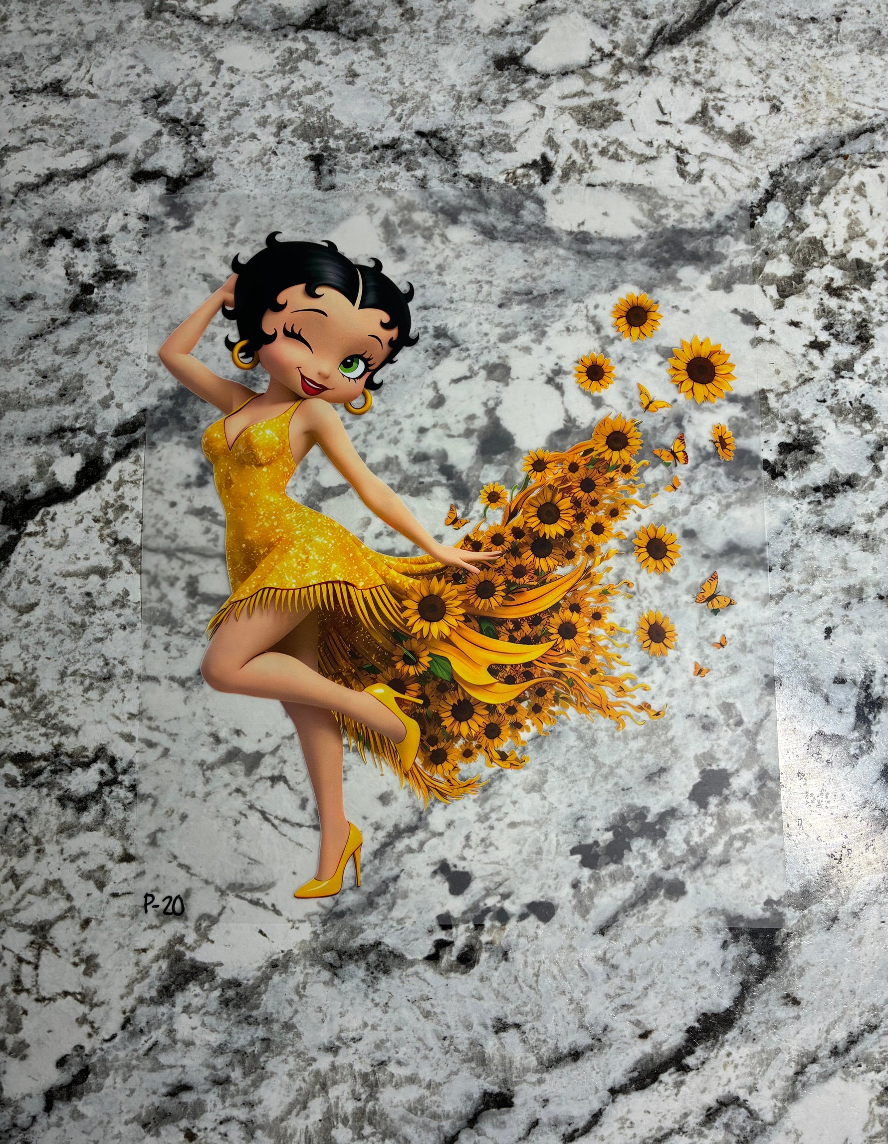 Betty with Sunflowers Shirt Transfer