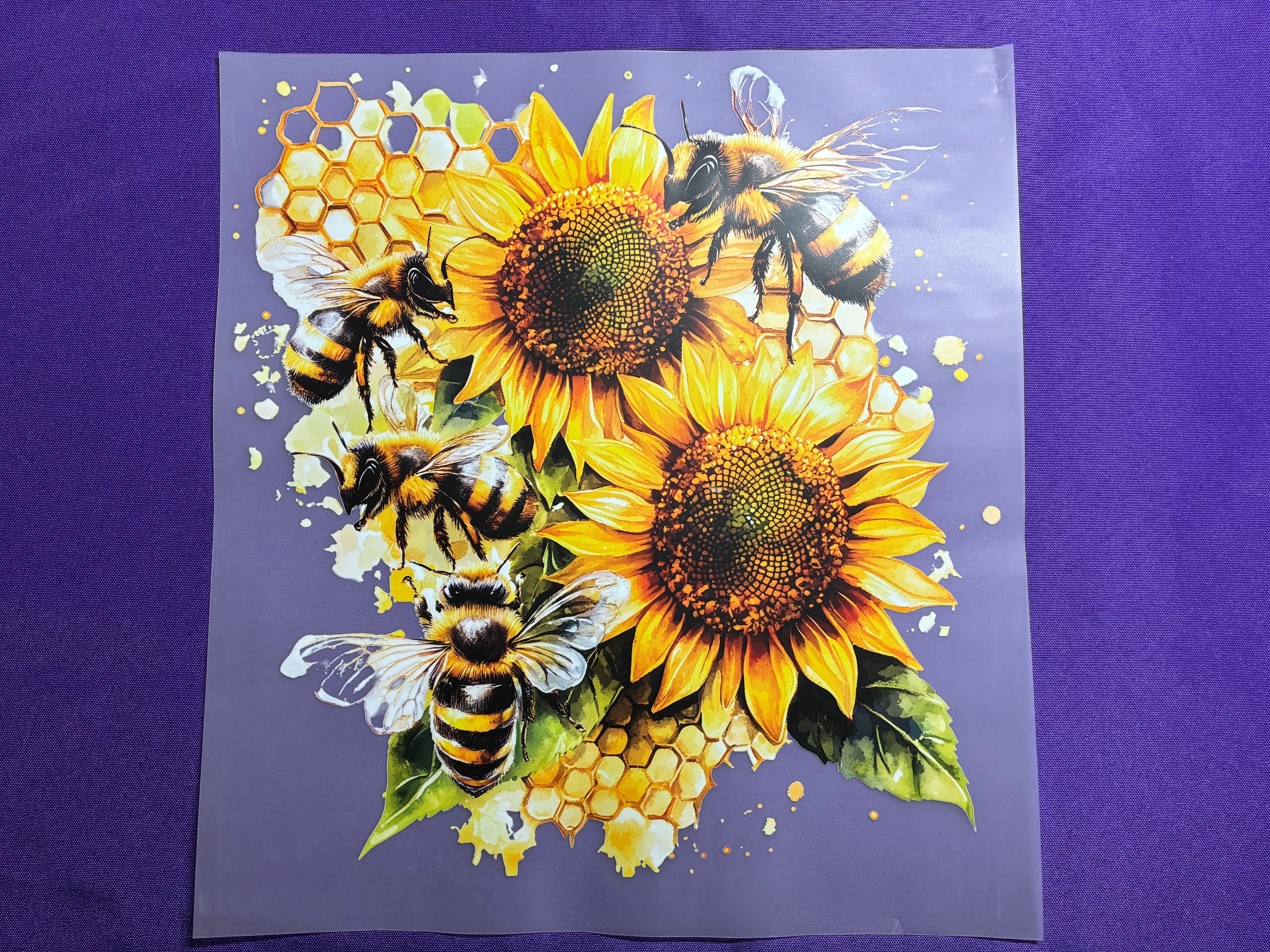 Bees with Flowers Shirt Transfers