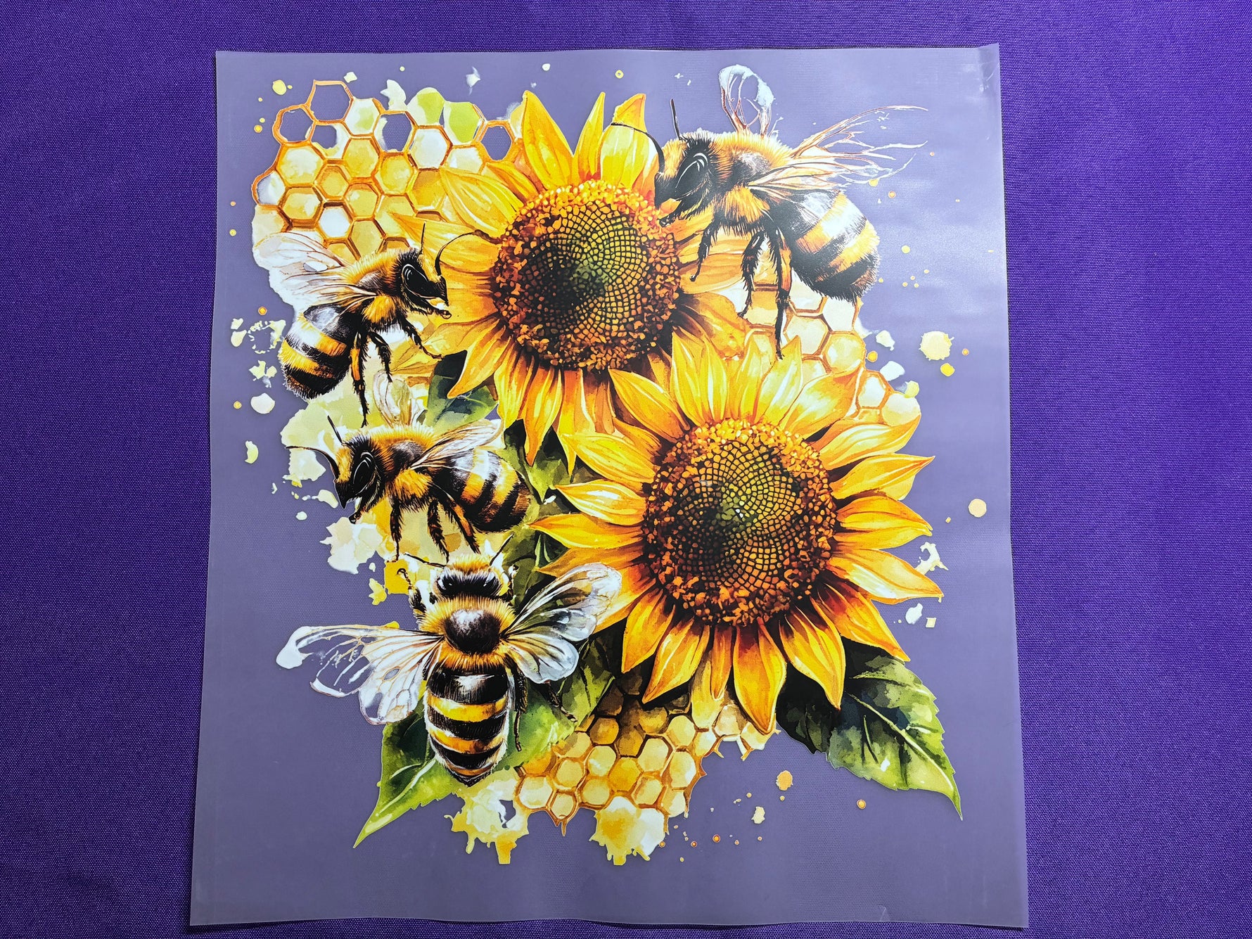 Bees with Flowers Shirt Transfers