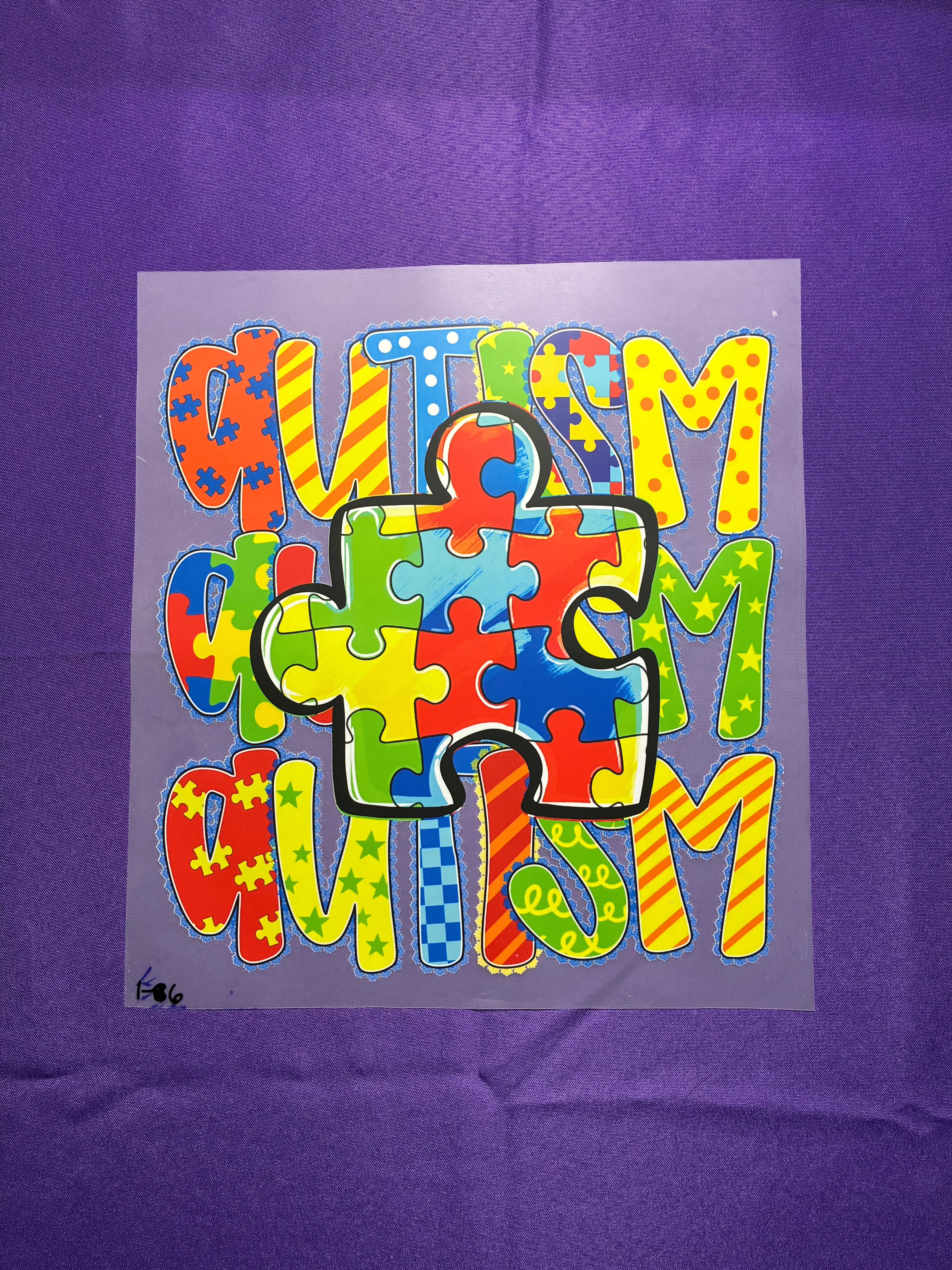 Autism Awareness Puzzle Piece Shirt Transfer