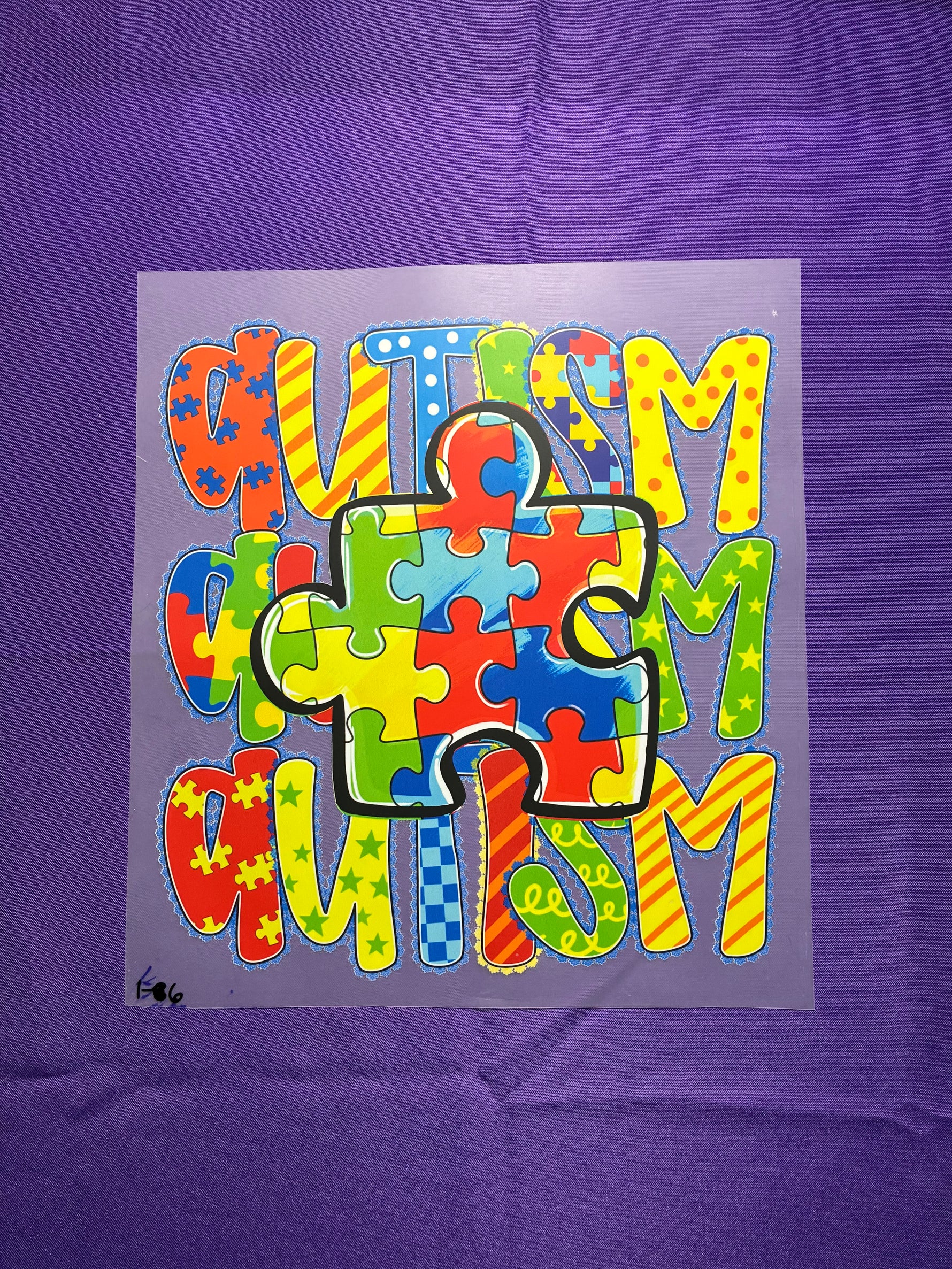 Autism Awareness Puzzle Piece Shirt Transfer
