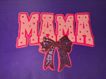 Mama Hot Pink Sequin and Chenille Patch