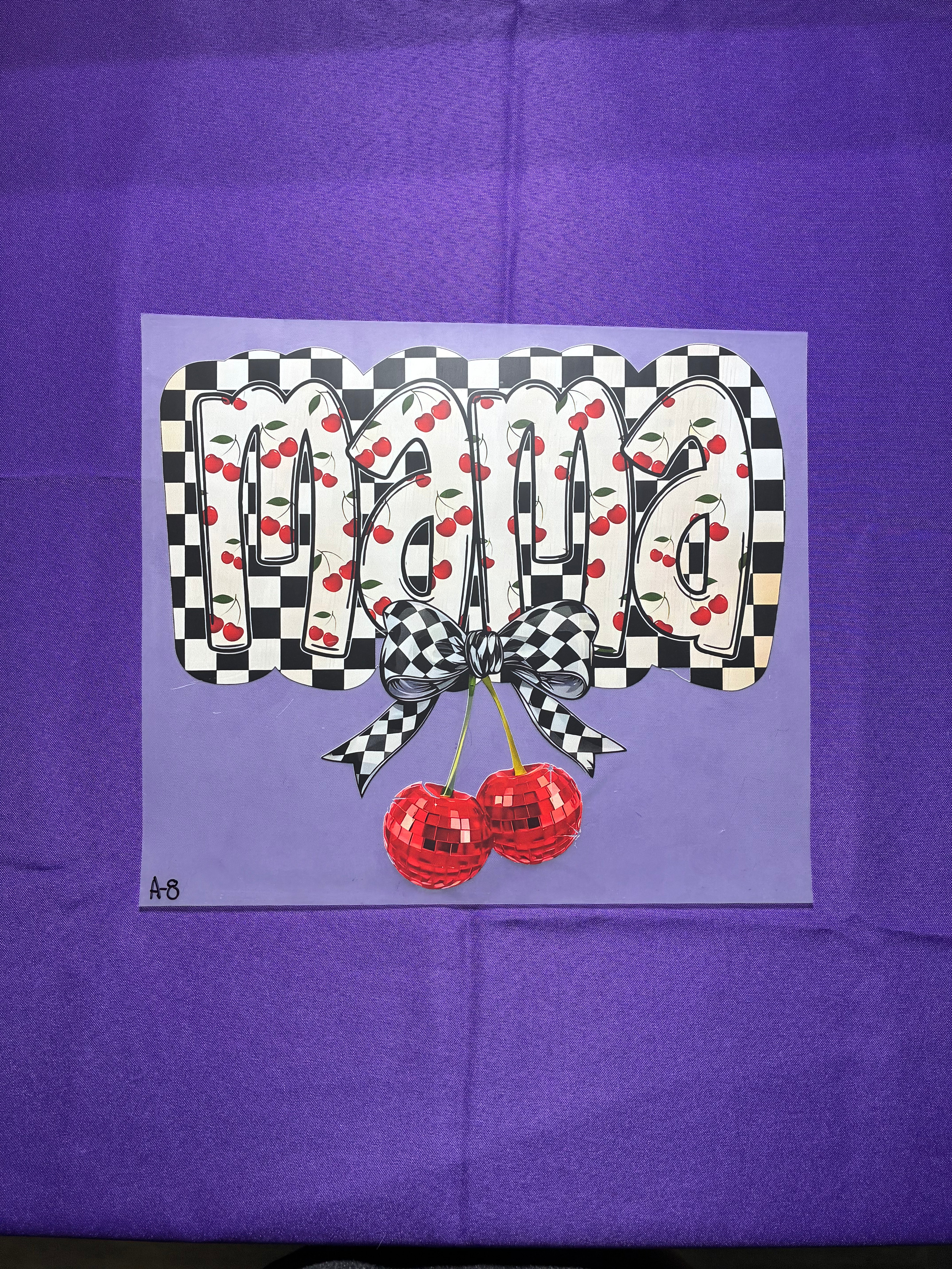 Mama with Cherries #8 Shirt Transfer