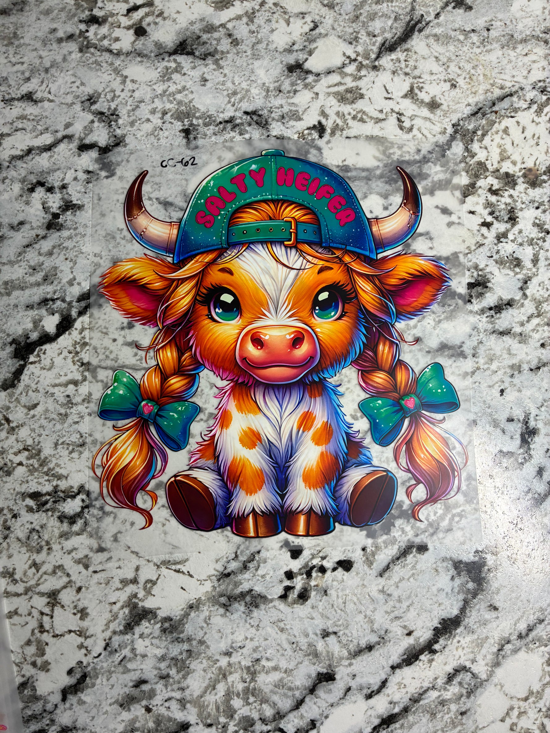 Salty Heifer Cow Shirt Transfer
