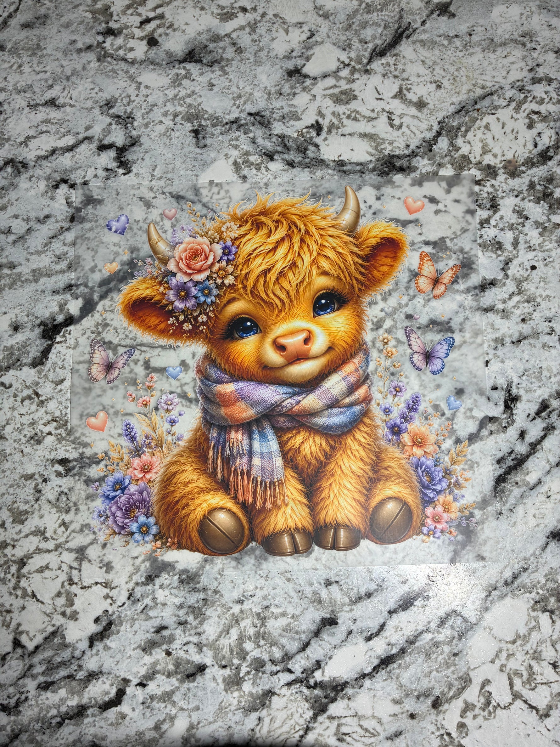 Cow with Scarf Shirt Transfer