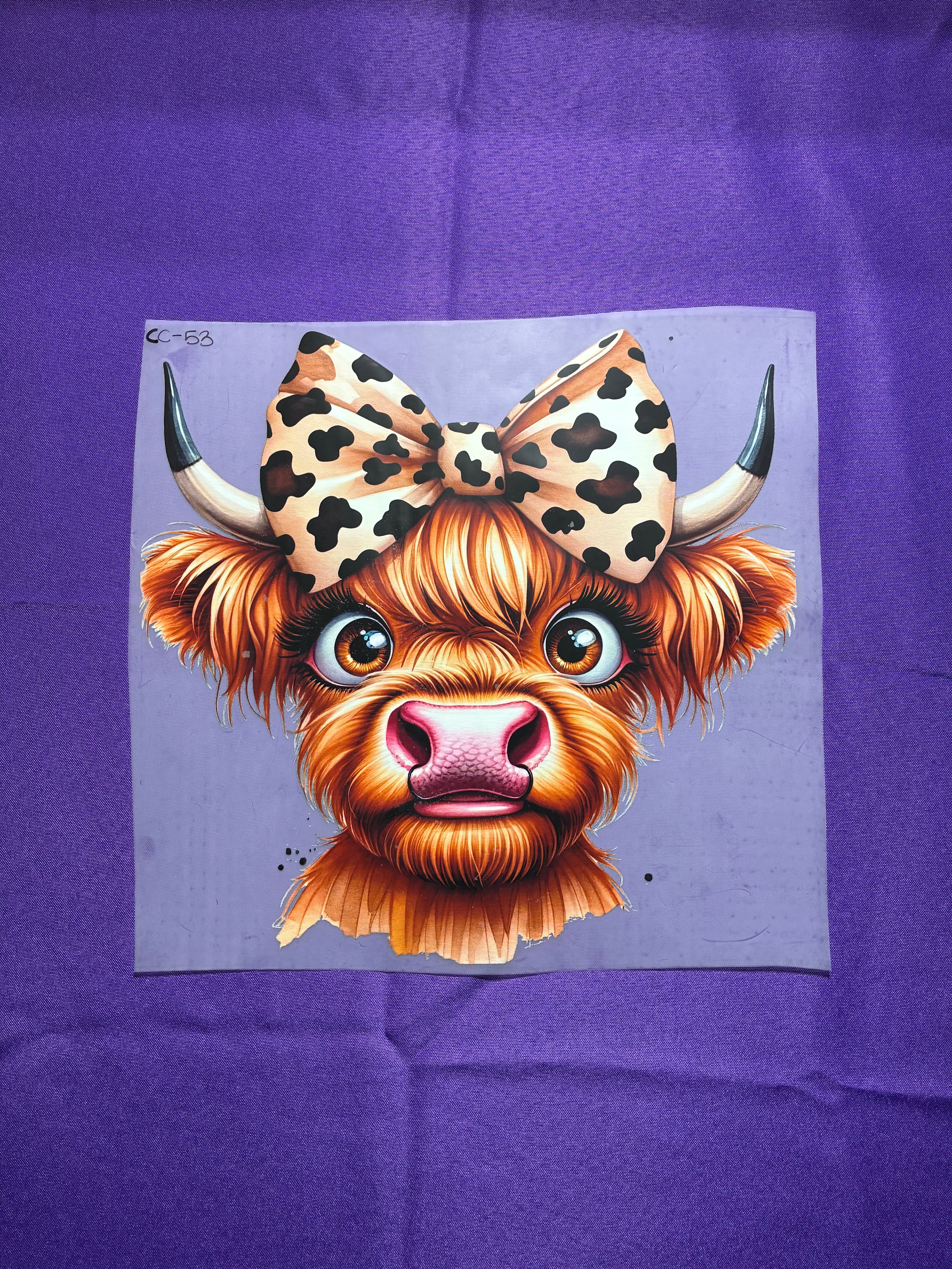Cow with Bow #53 Shirt Transfer