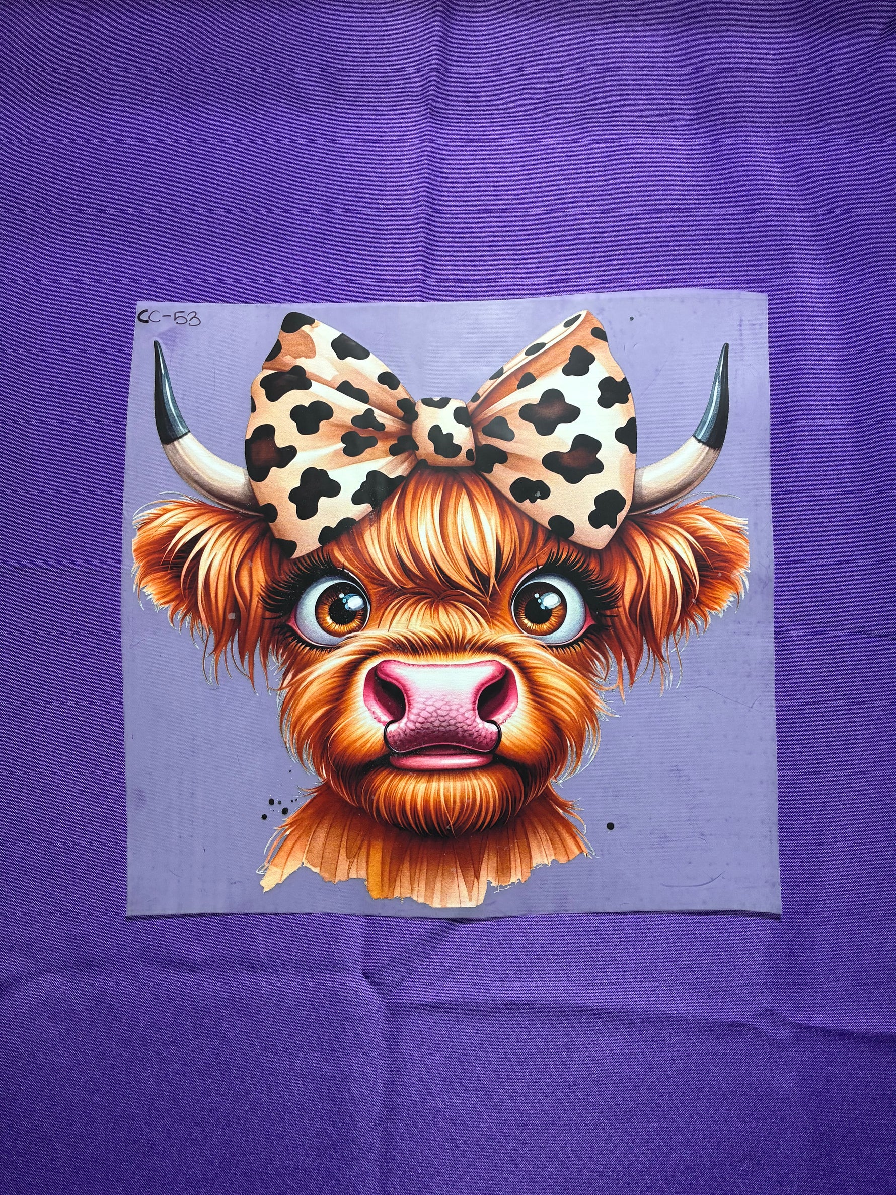 Cow with Bow #53 Shirt Transfer