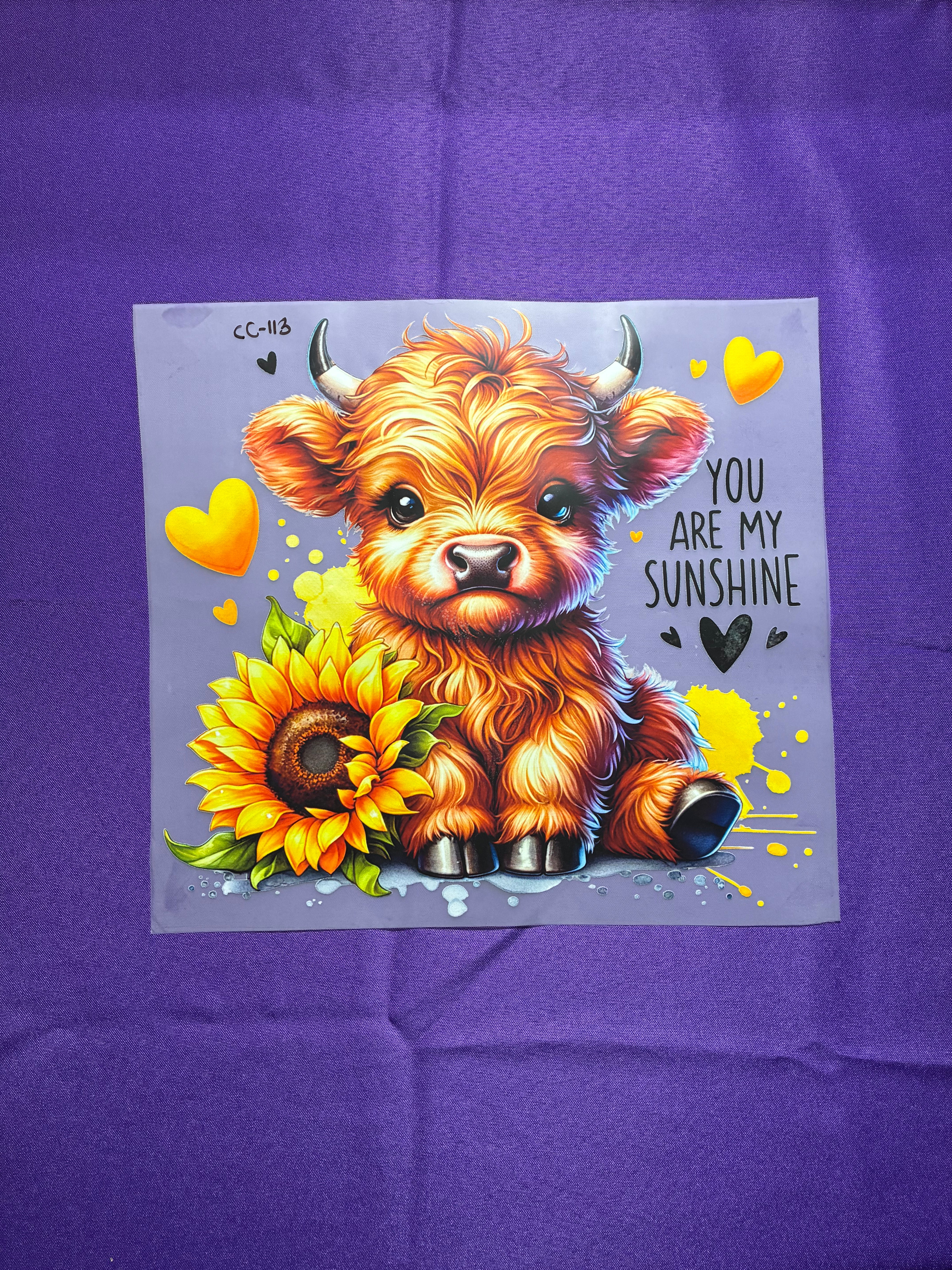 Sunshine Cow #113 Shirt Transfer