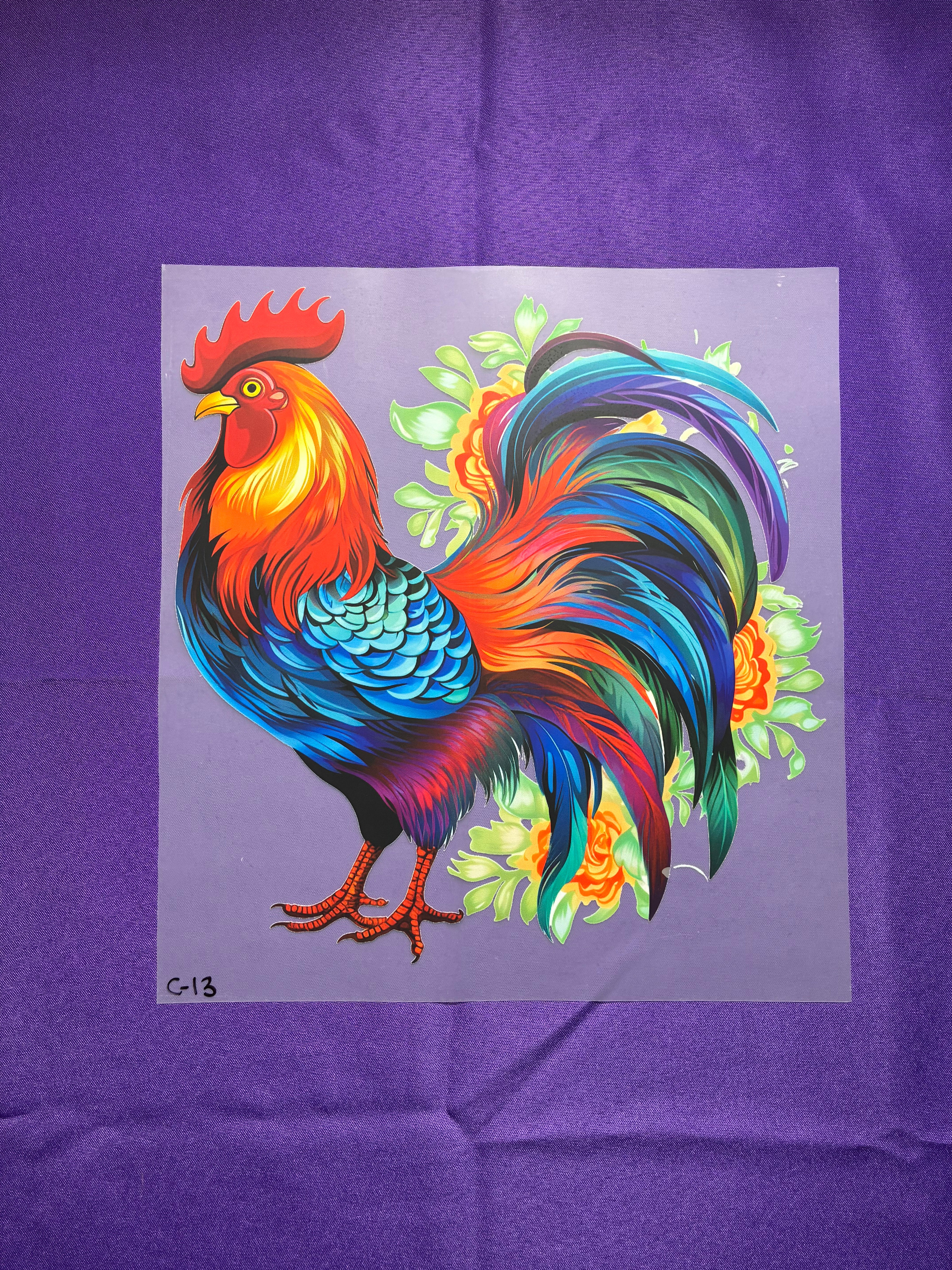 Rooster #13 Shirt Transfer
