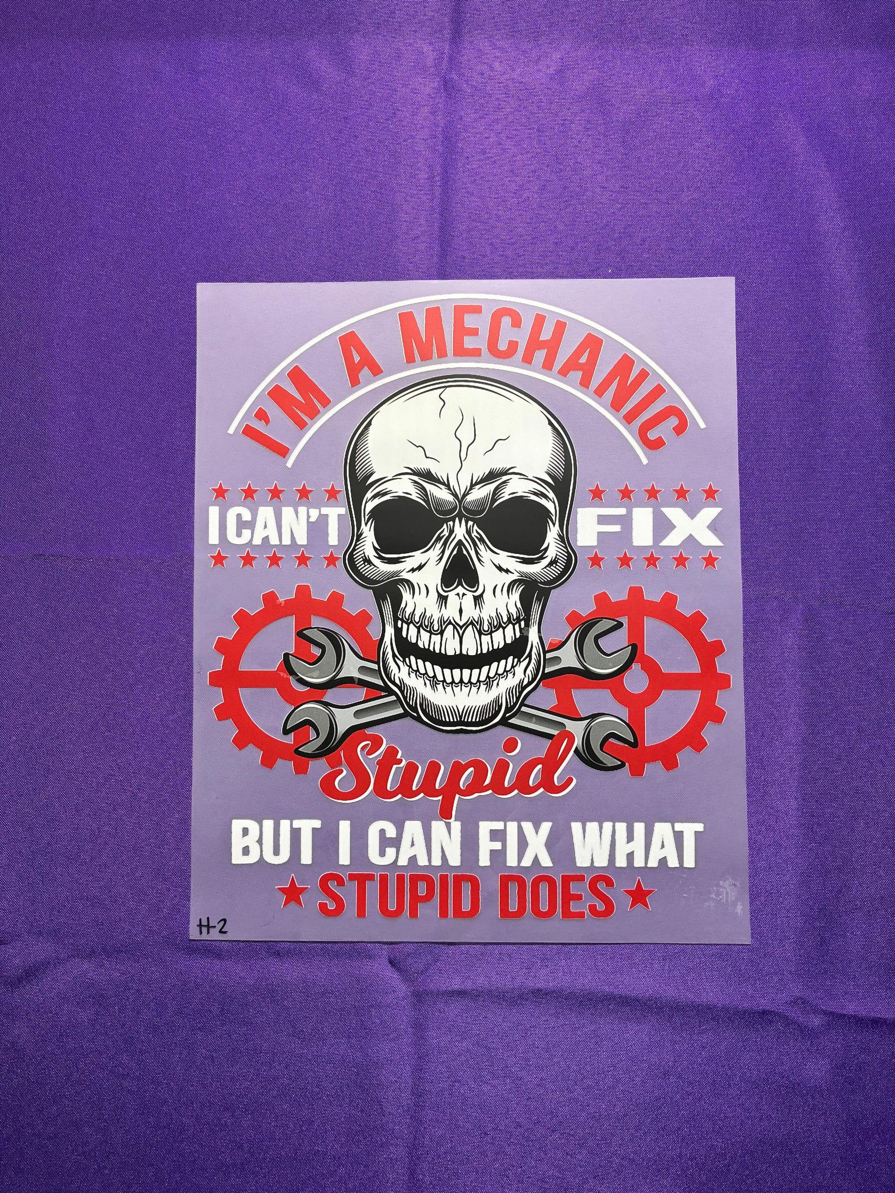 Mechanic #1 Shirt Transfer