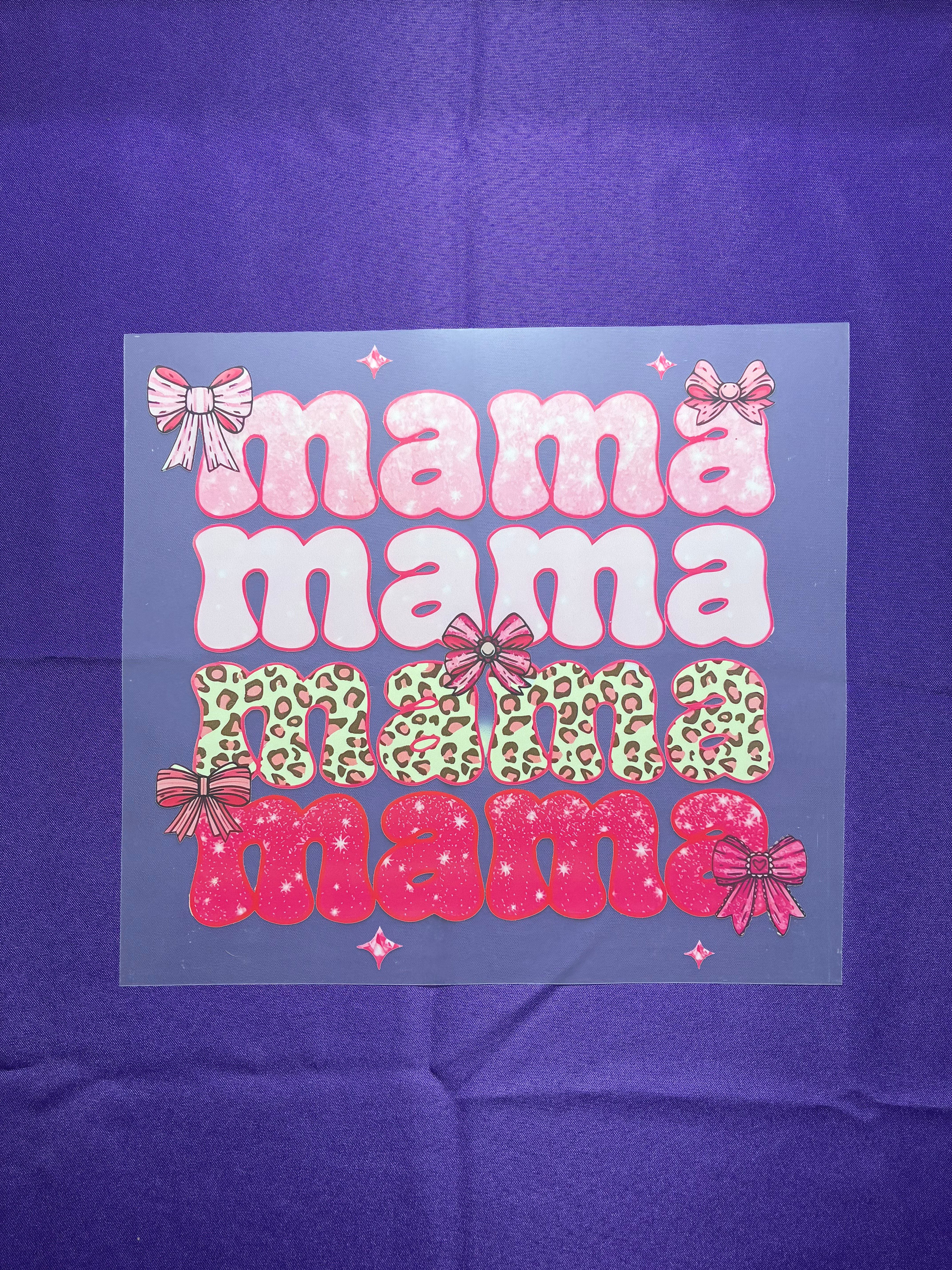 Pink Mama with Bows #2 Shirt Transfer
